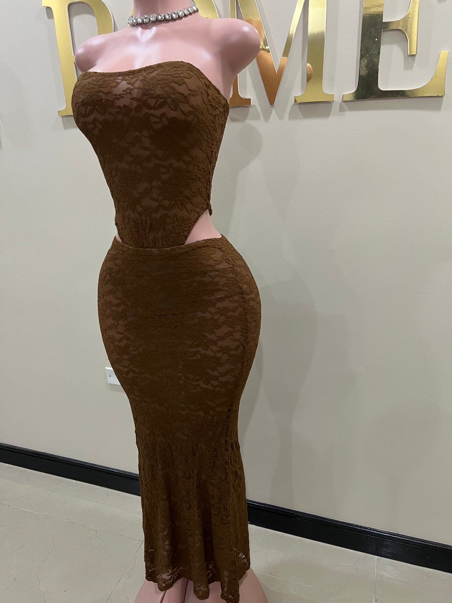 Luna Lace Bodysuit & Skirt Set