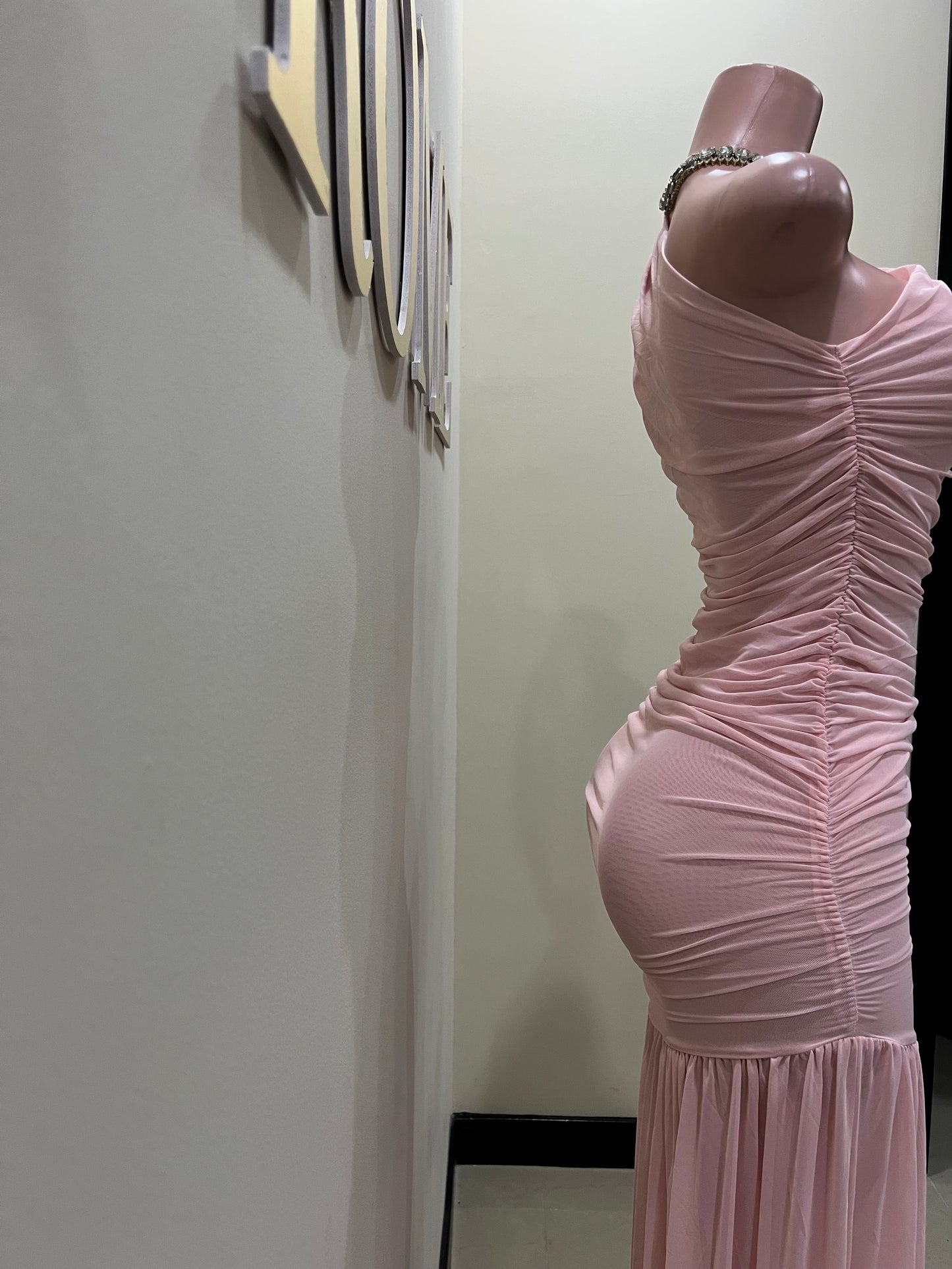 Michelle Mesh Dress (Pink)