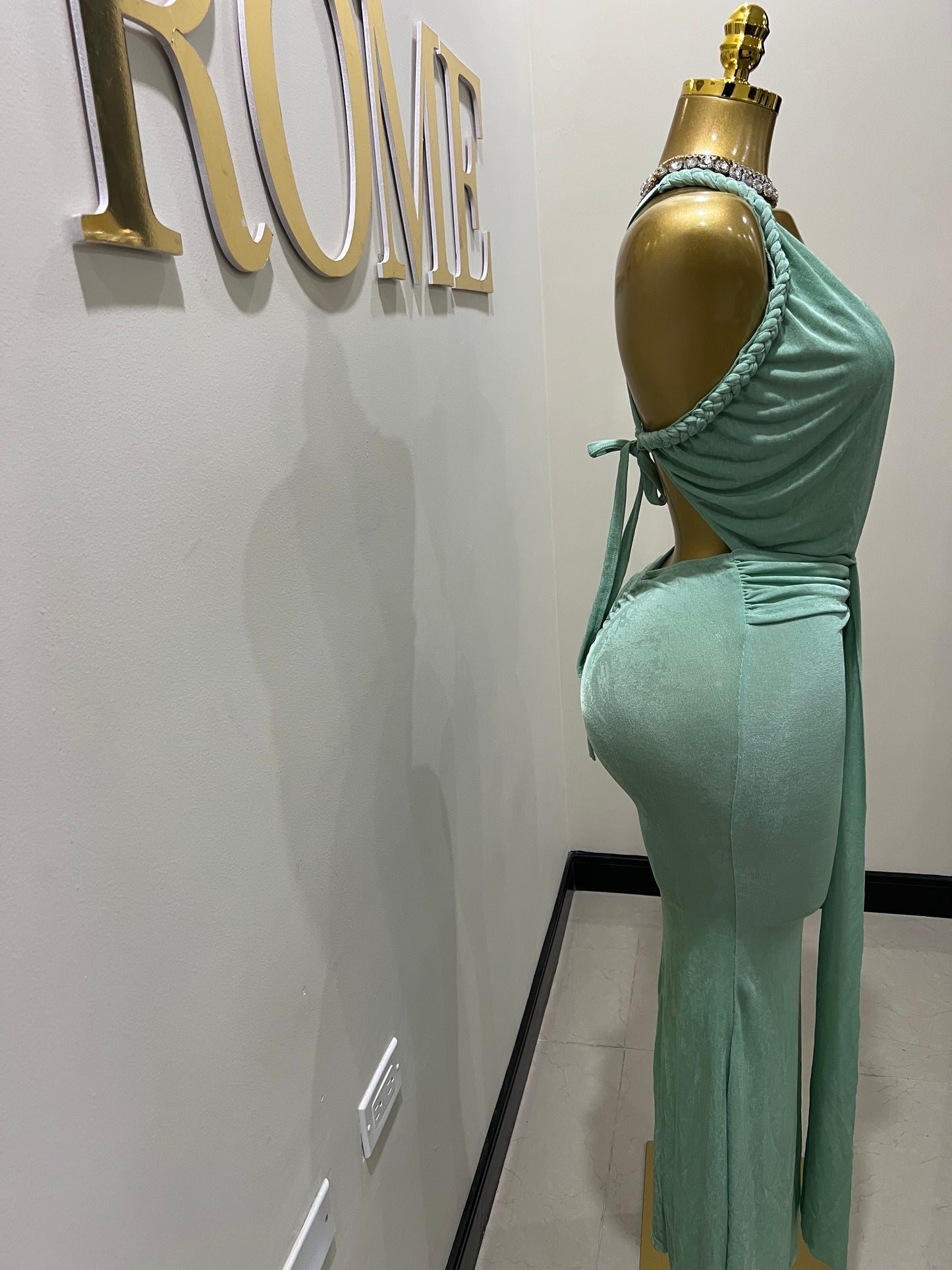 Alaine Braided Dress (Green)