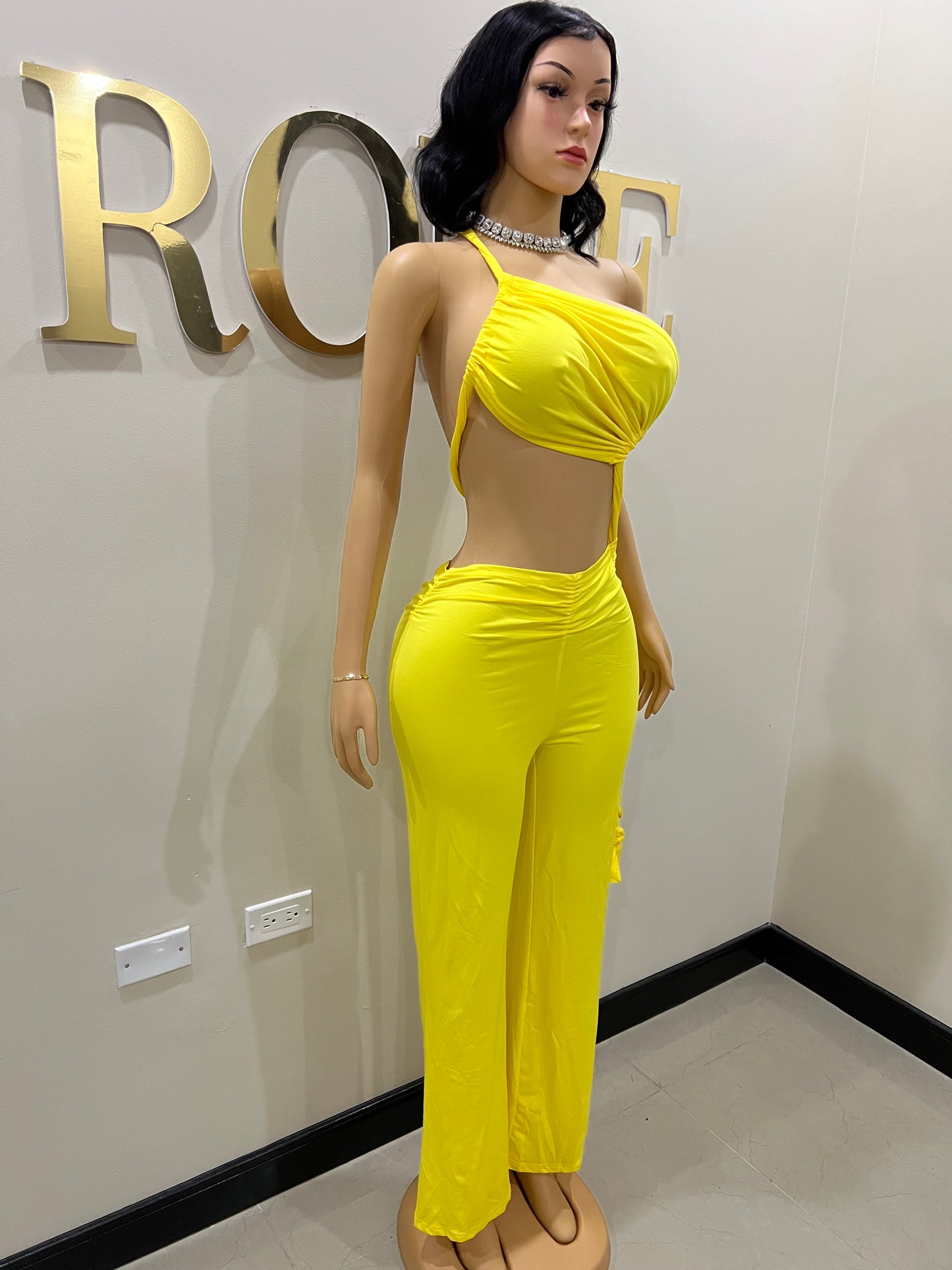 Emma Giselle Jumpsuit (Yellow)
