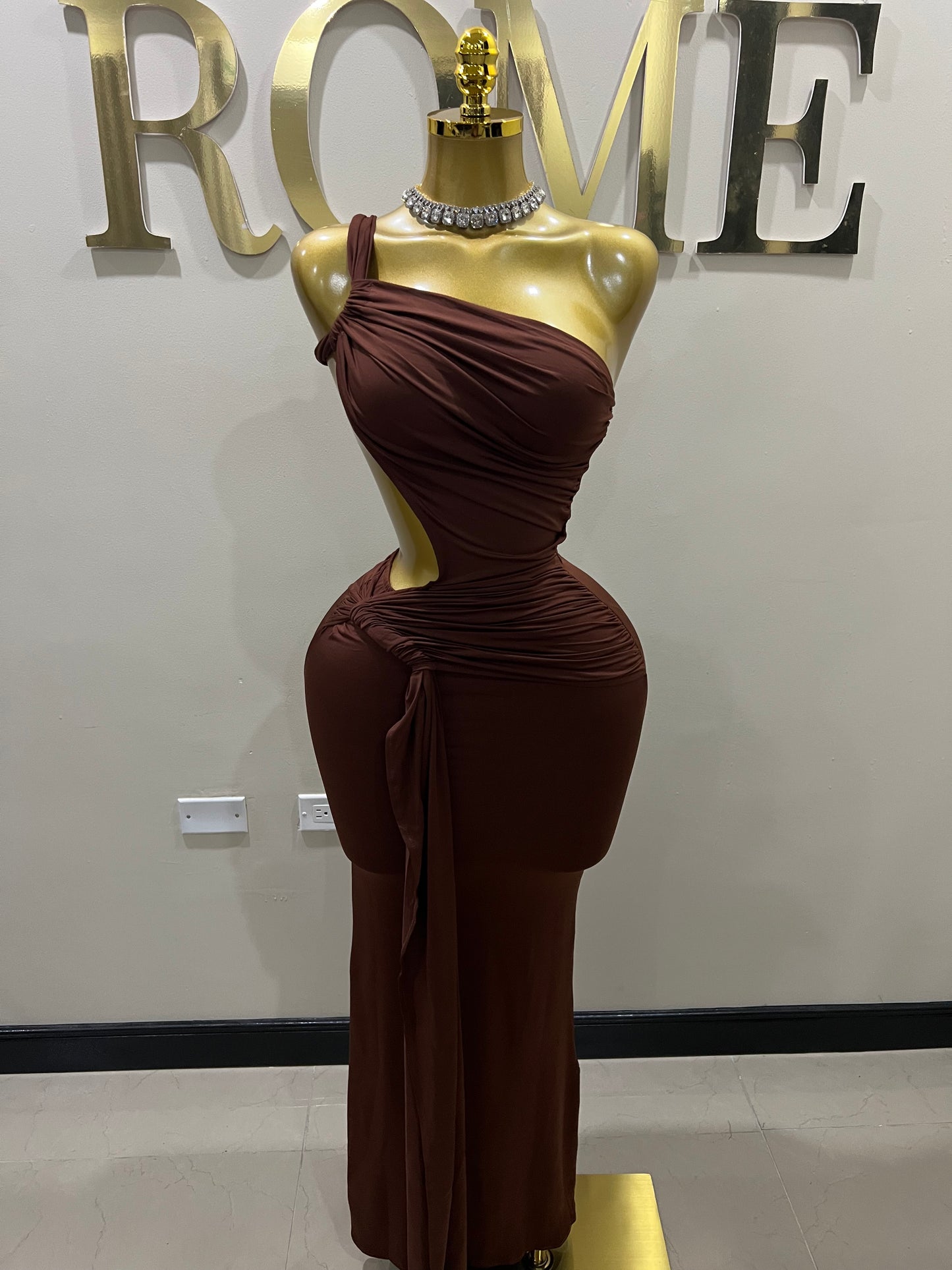 Emma Giselle Dress (Brown)