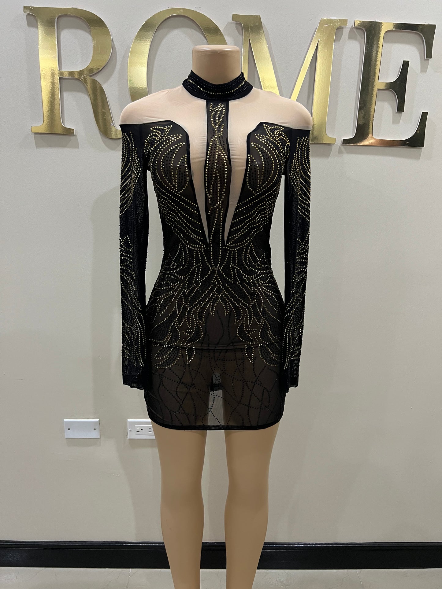 Kingdom Dress (Black & Gold)