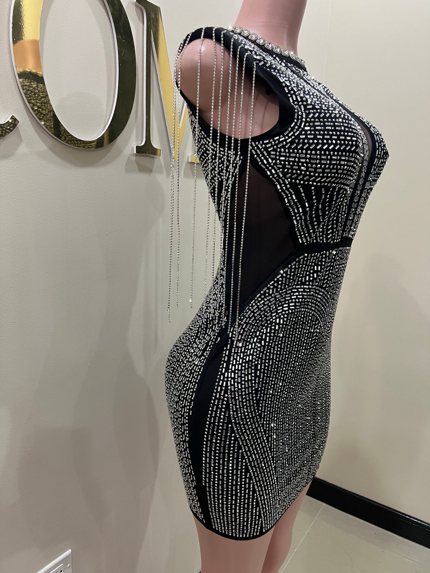 Brooke Crystal Dress (Black)