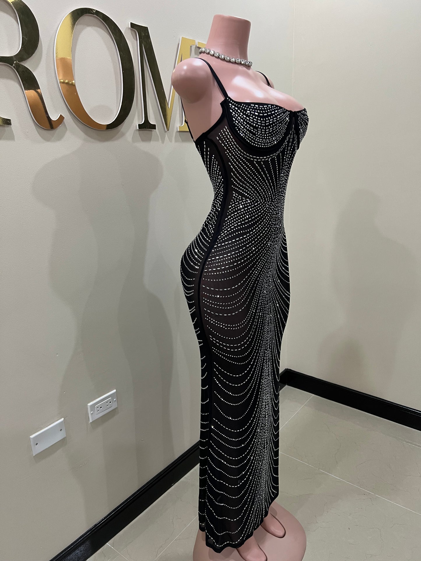 Gianna Medusa Dress (Black)