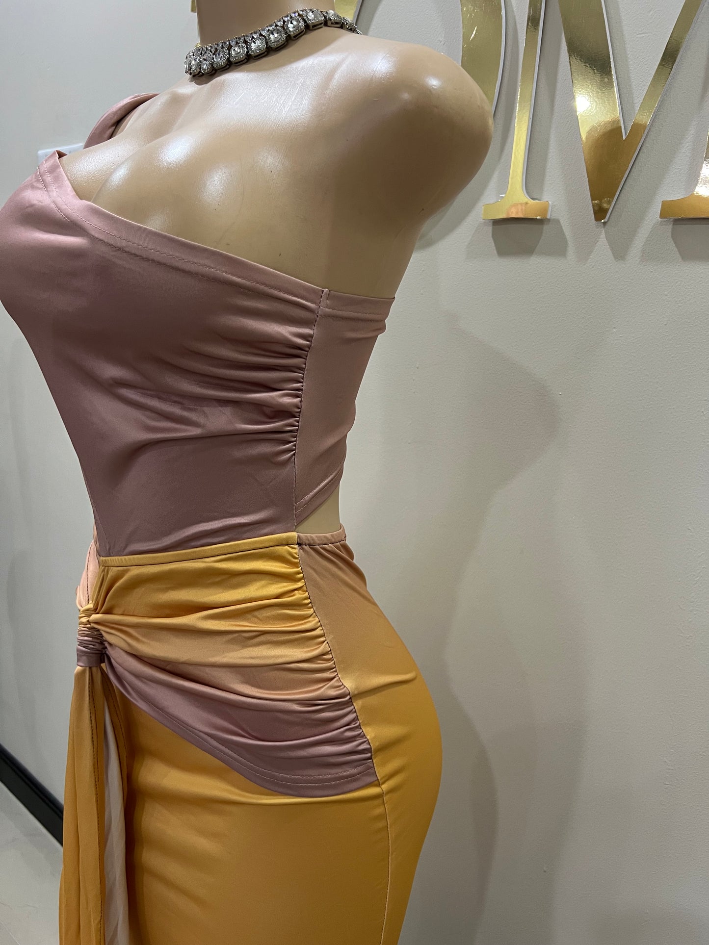 Emma Giselle Multi Dress (Brown)