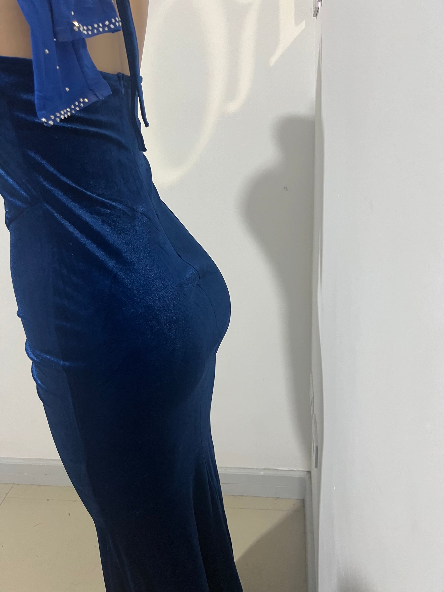 Ophelia Crystal Dress with Gloves (Blue)