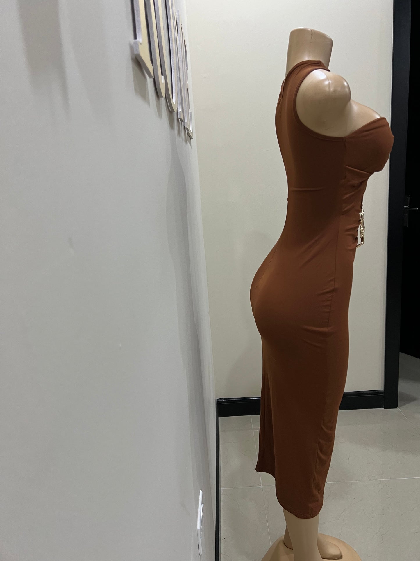 Ming V Dress (Brown)
