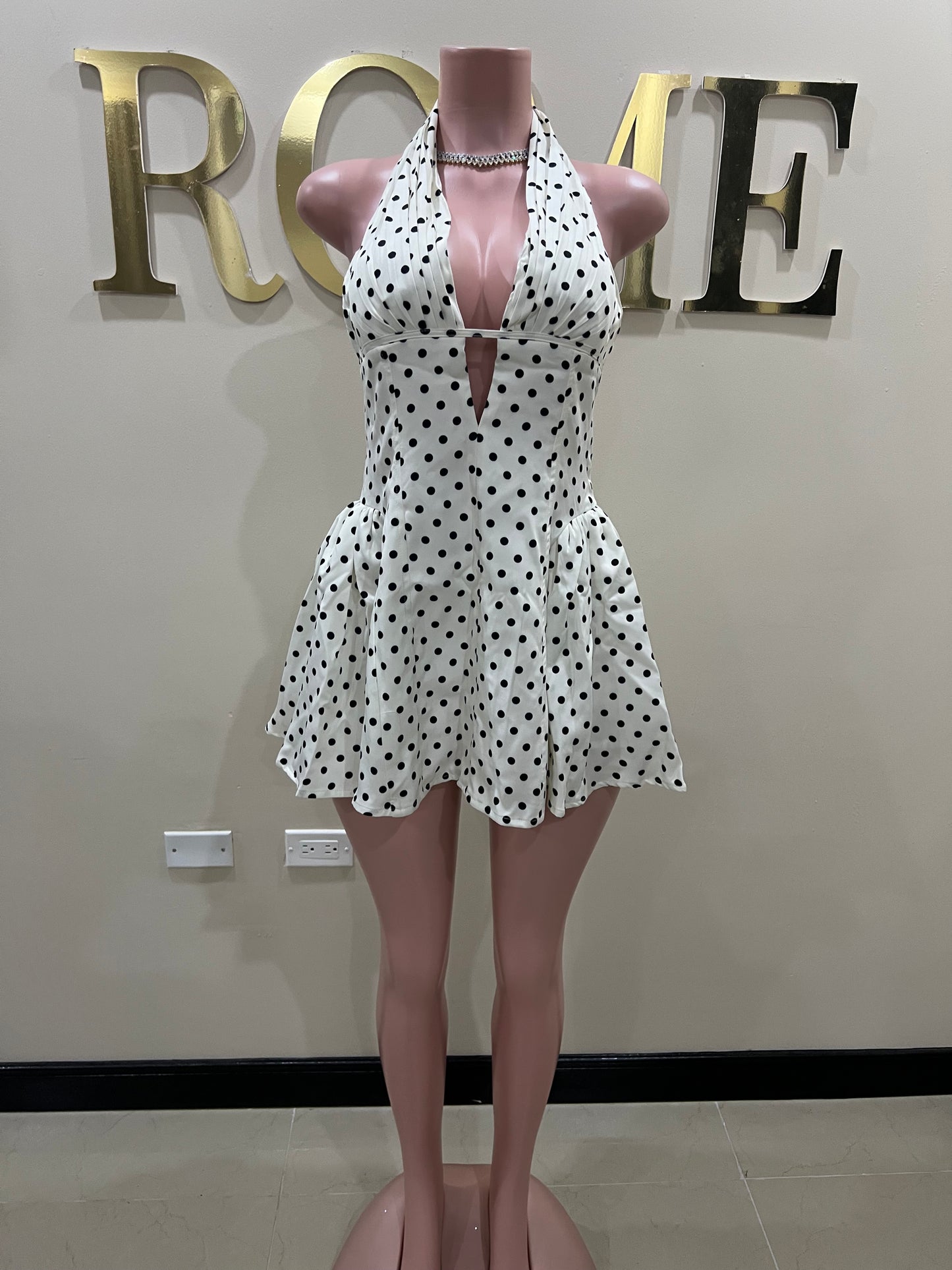 Polka Dot Halter Diana Dress