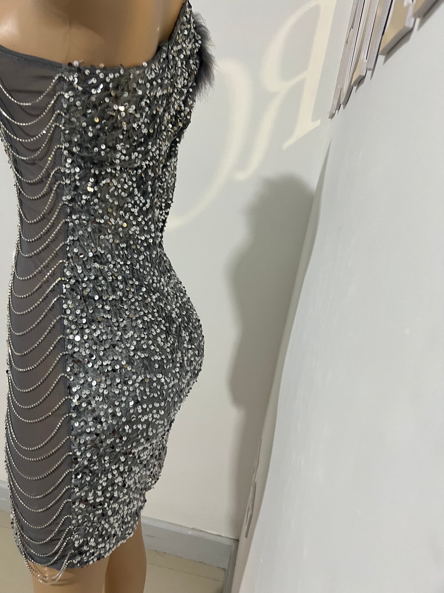 Holly Dress (Silver/Grey)
