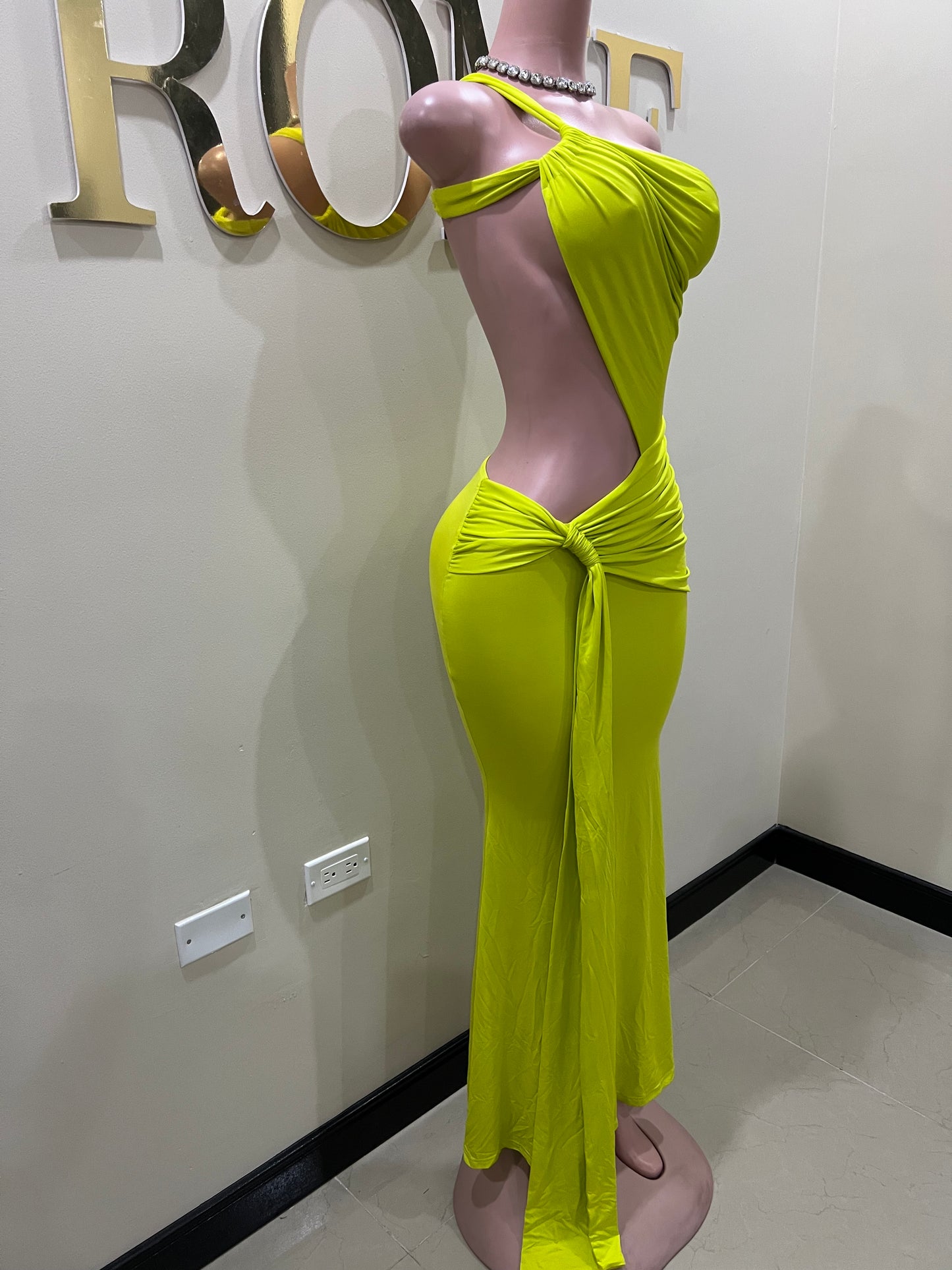 Emma Giselle Dress (Bright Green)