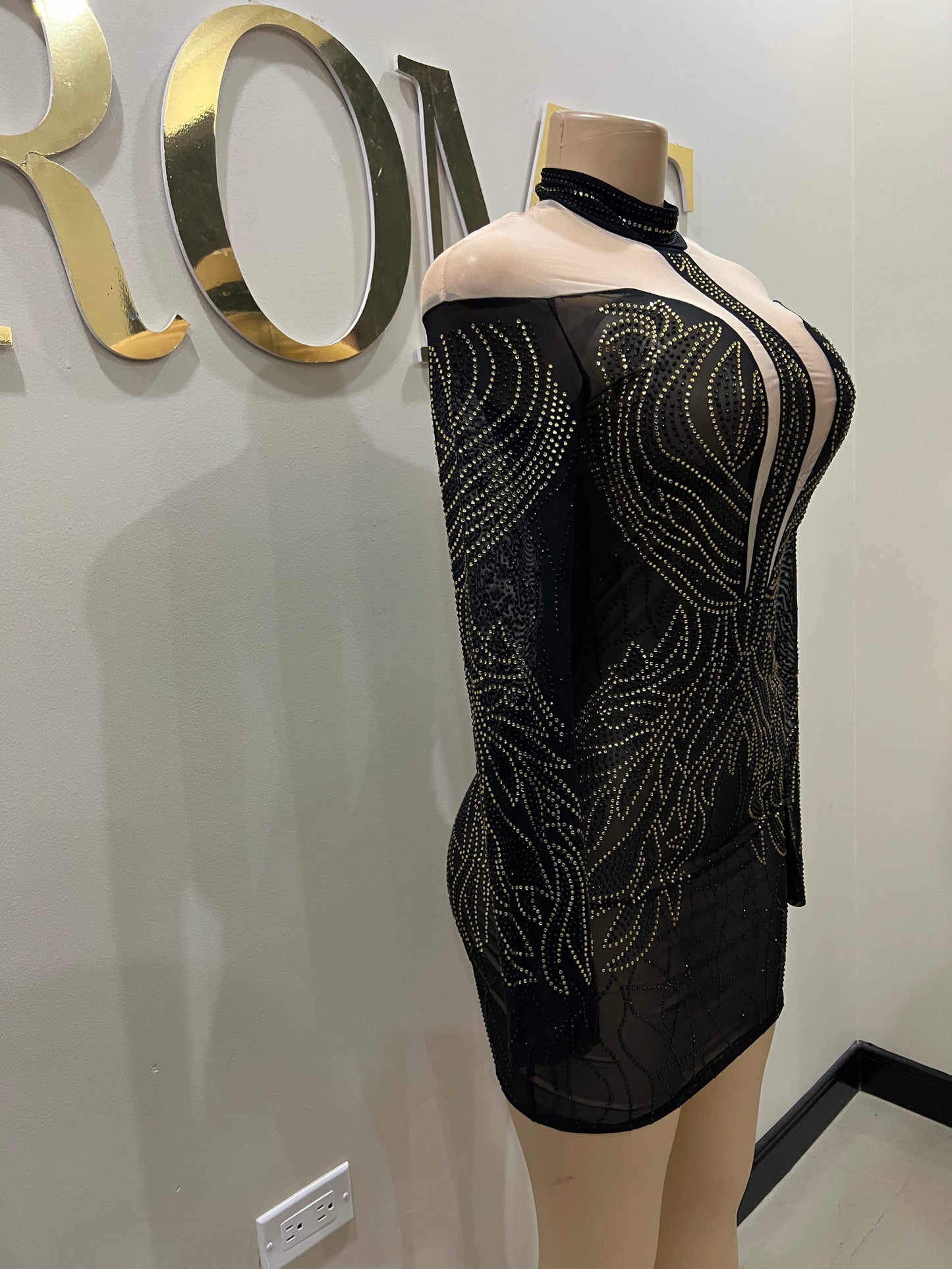 Kingdom Dress (Black & Gold)