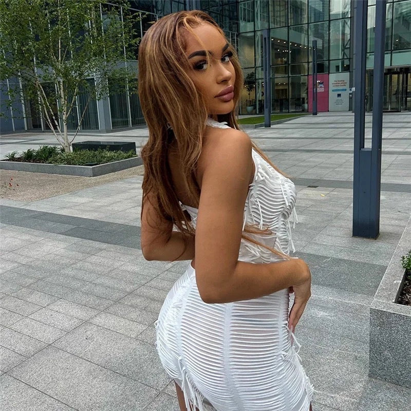 Mica Skirt Set (White)