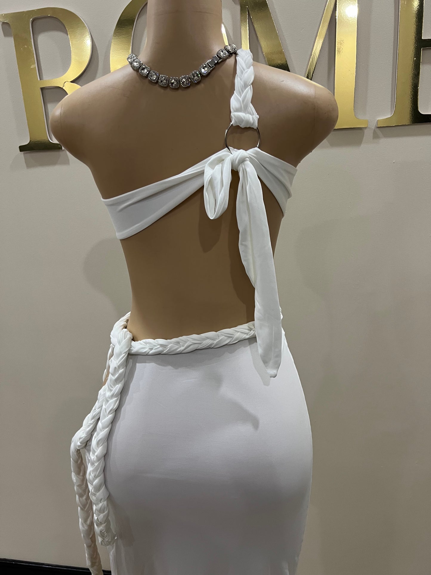 Tyra Braided Dress (White)