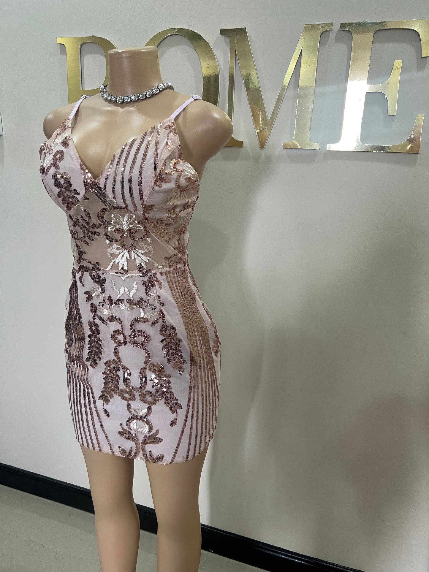 Birthday Sequin Dress (Rose Gold)