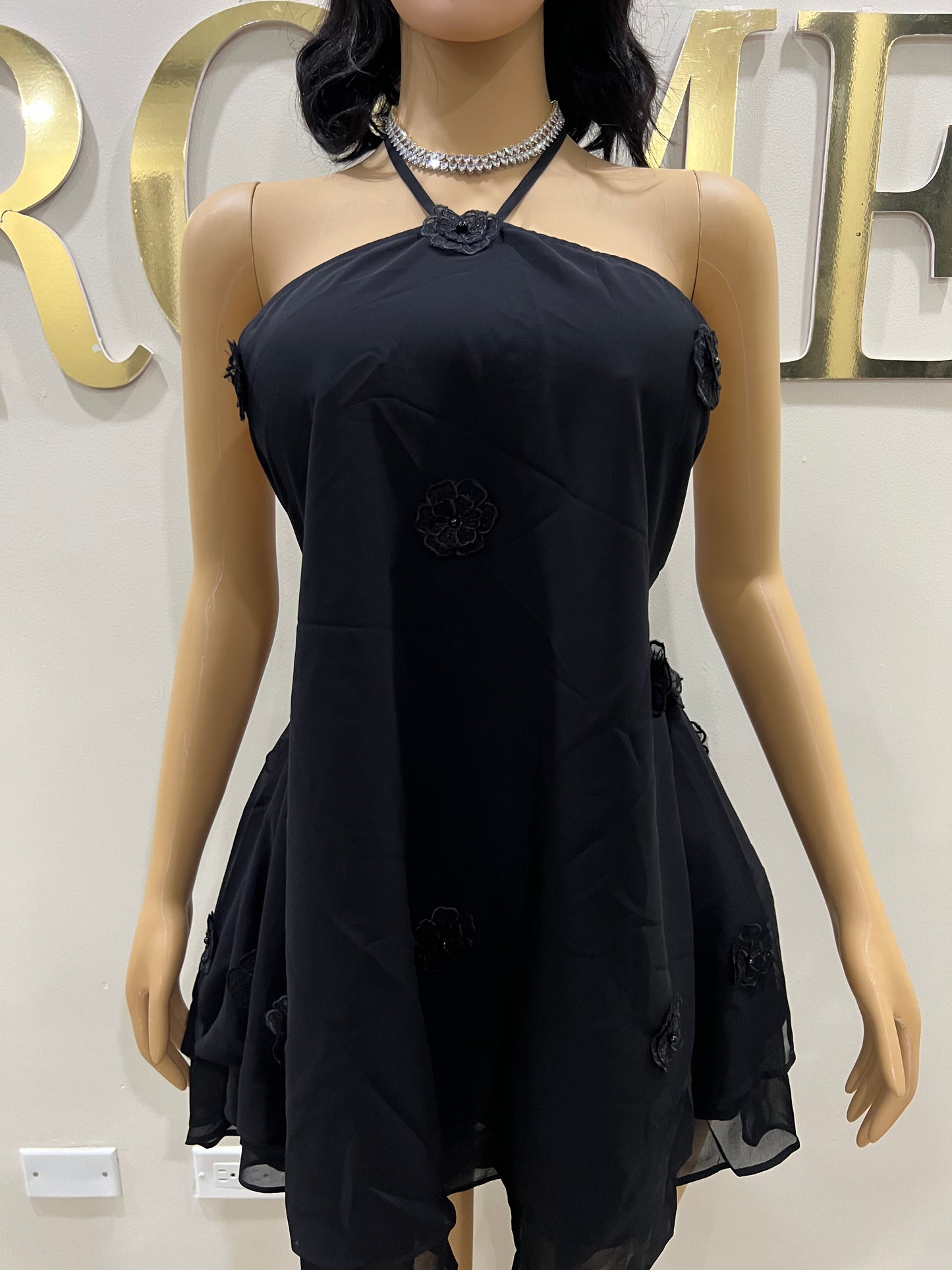 Rumi Petal Dress (Black)