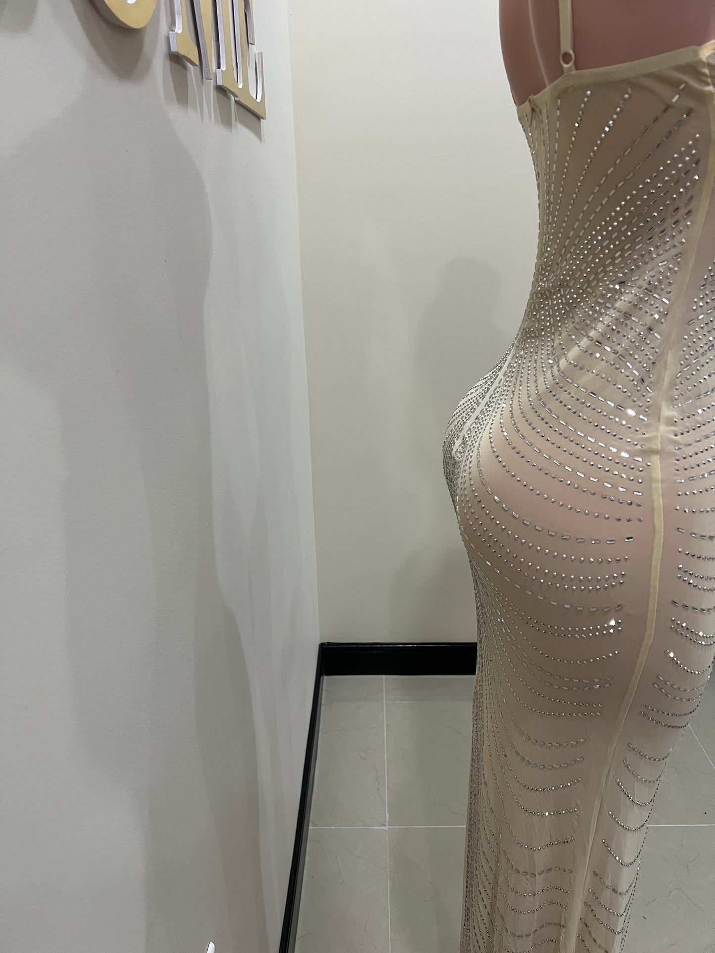 Gianna Medusa Dress (Nude)