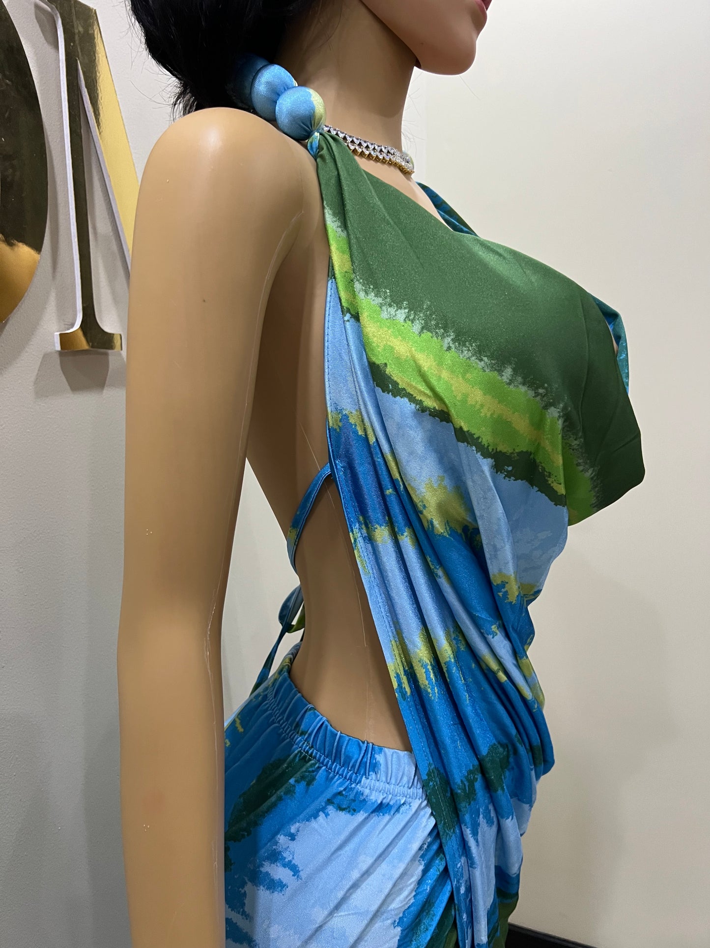 Lucia Wrap Dress (Blue)