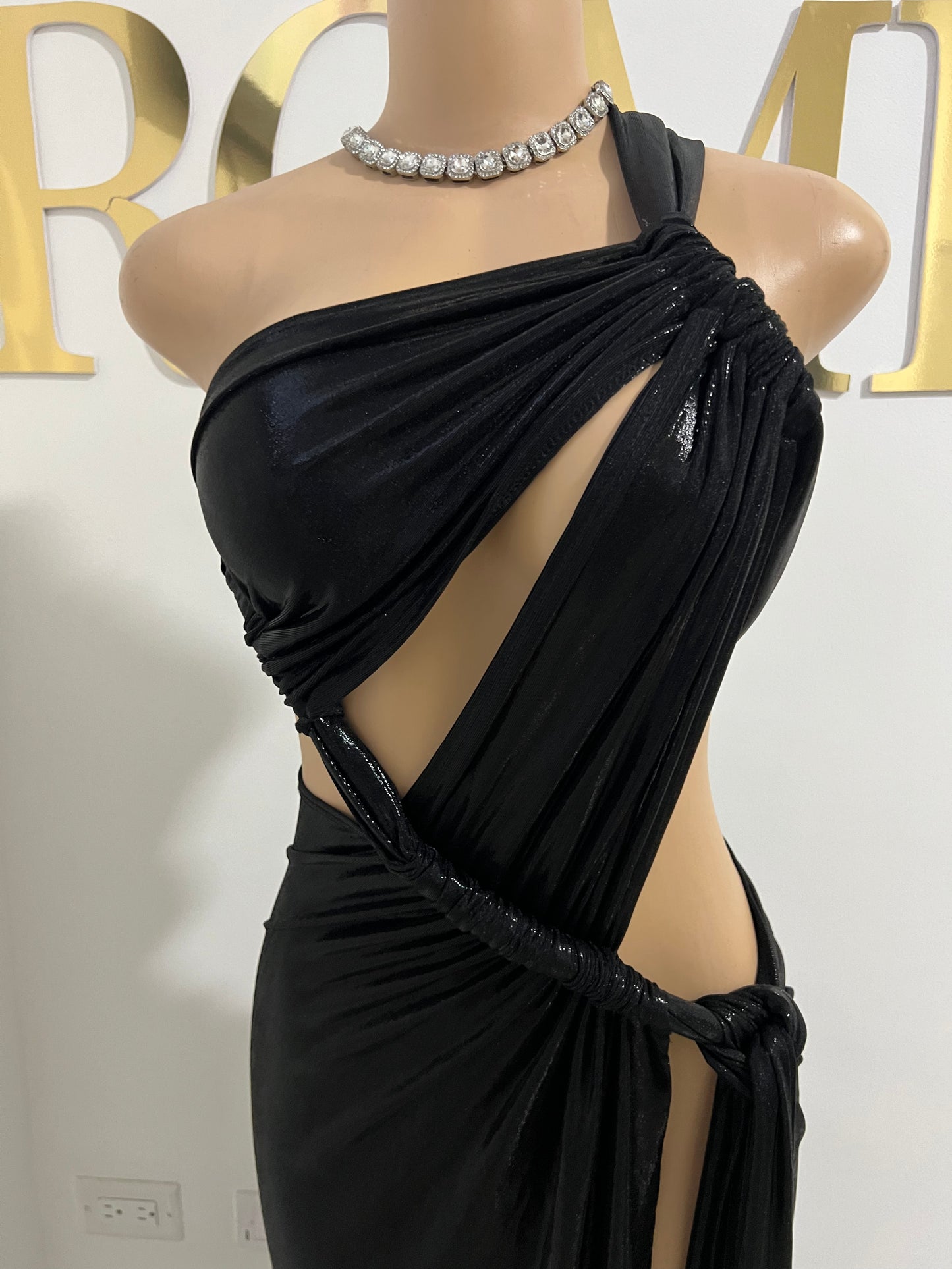 Giselle Asymmetrical Dress (Black)