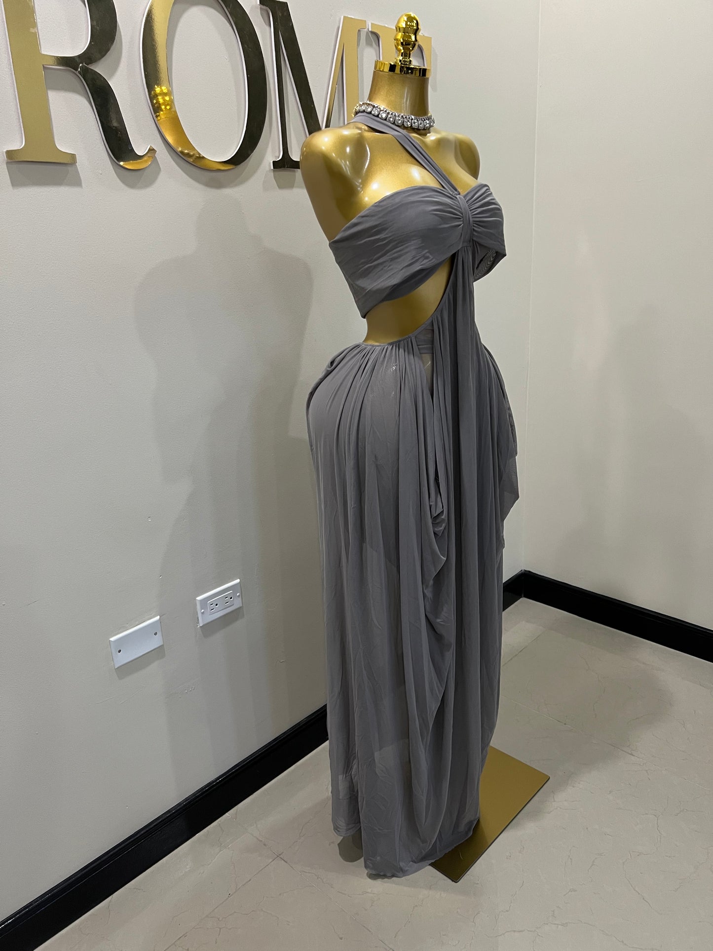 Ruby Mesh Dress (Grey)