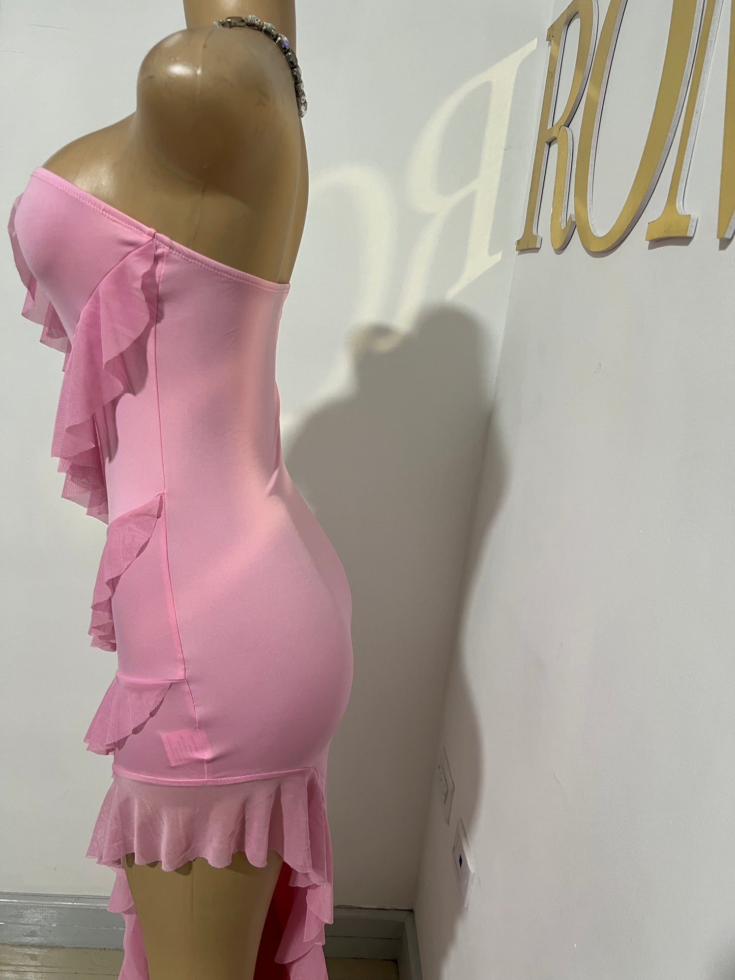 Chelsea Ruffle Dress (Pink)