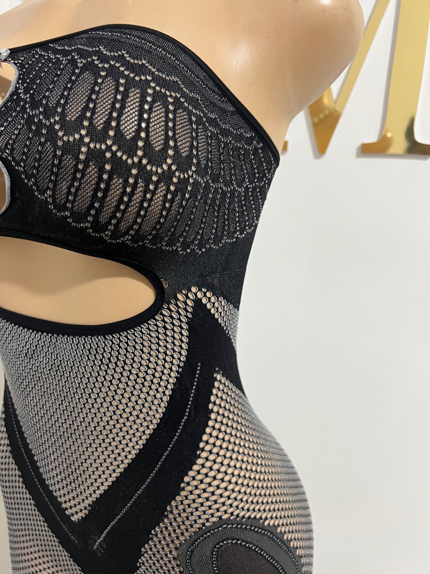 Swan Tights Tube Jumpsuit (Black)