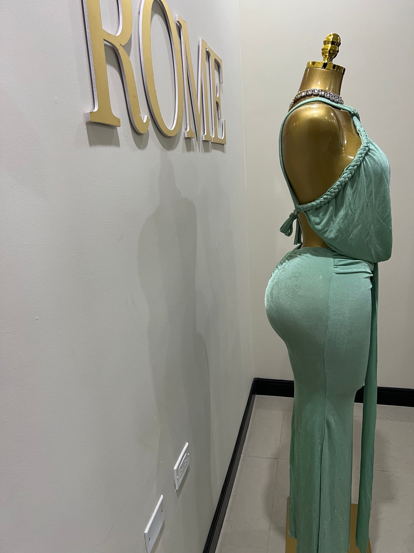 Alaine Braided Dress (Green)