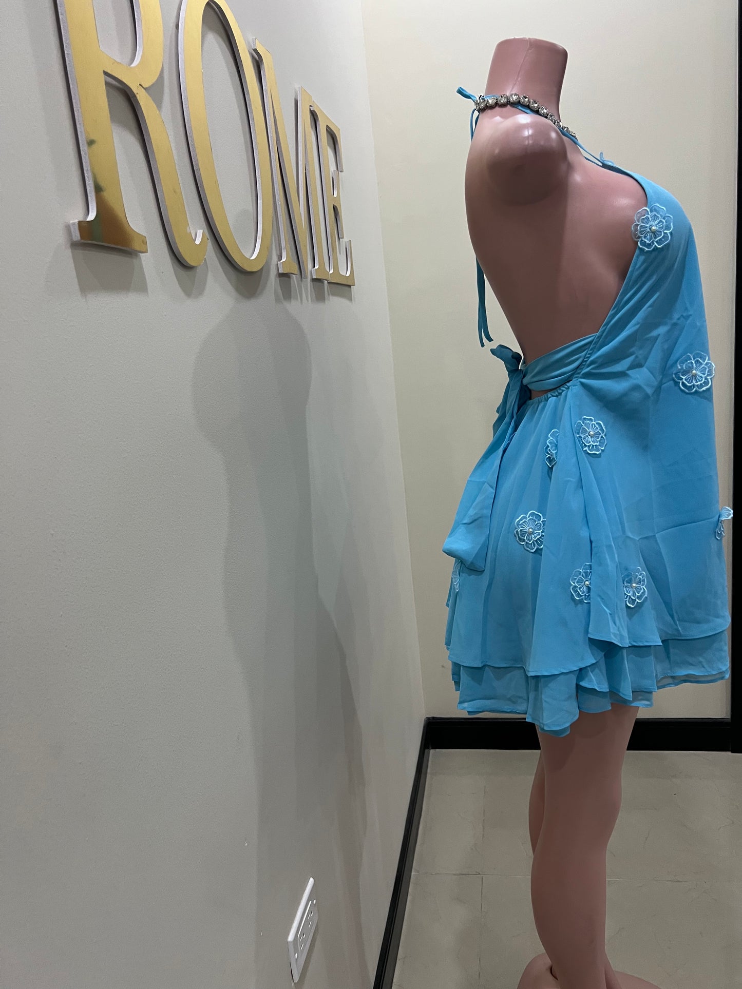 Rumi Petal Dress (Blue)