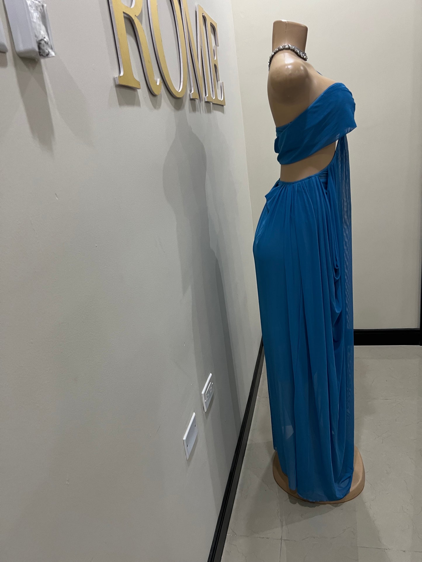Ruby Mesh Dress (Blue)