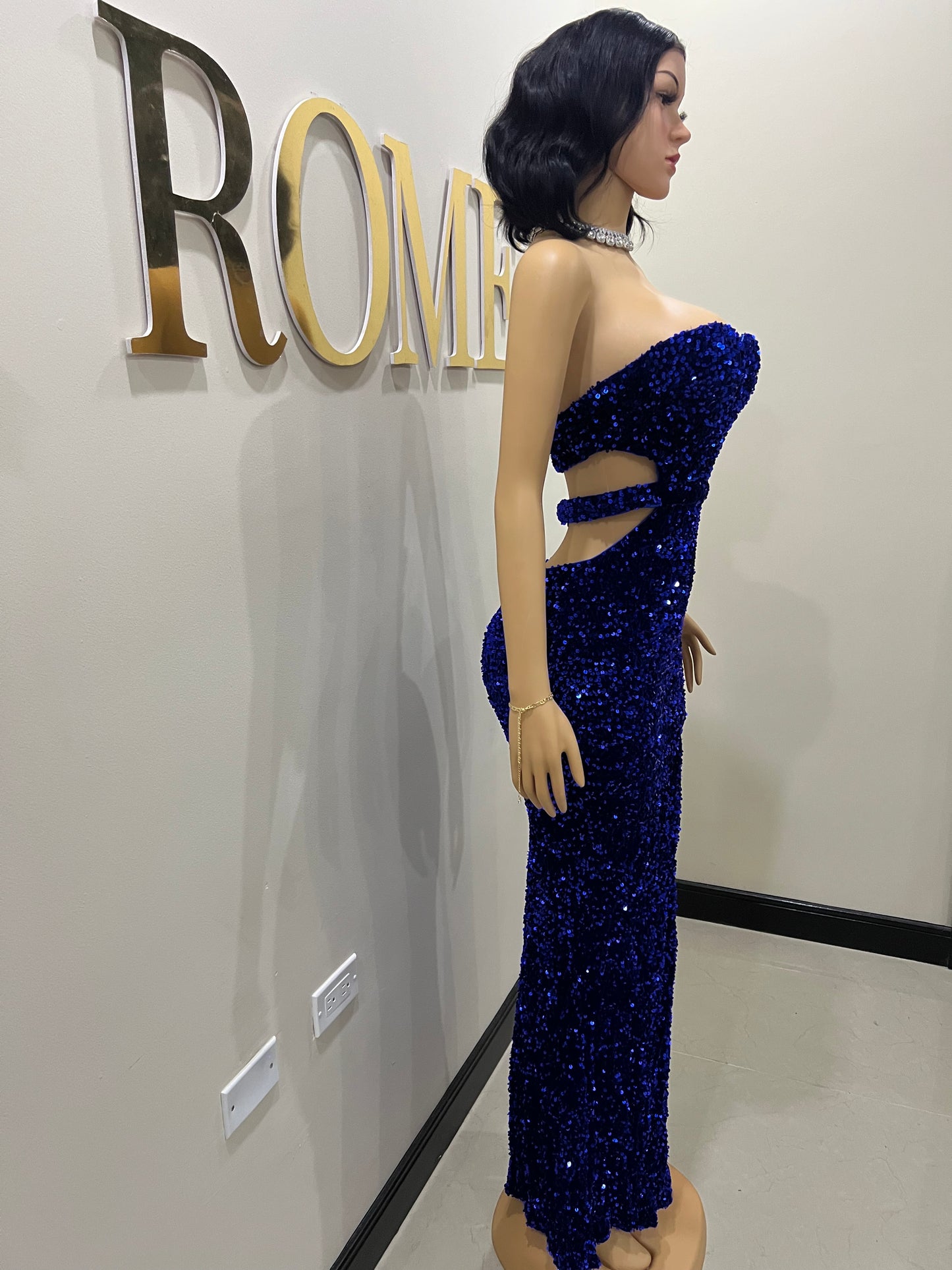 Anna Glam Dress (Blue)