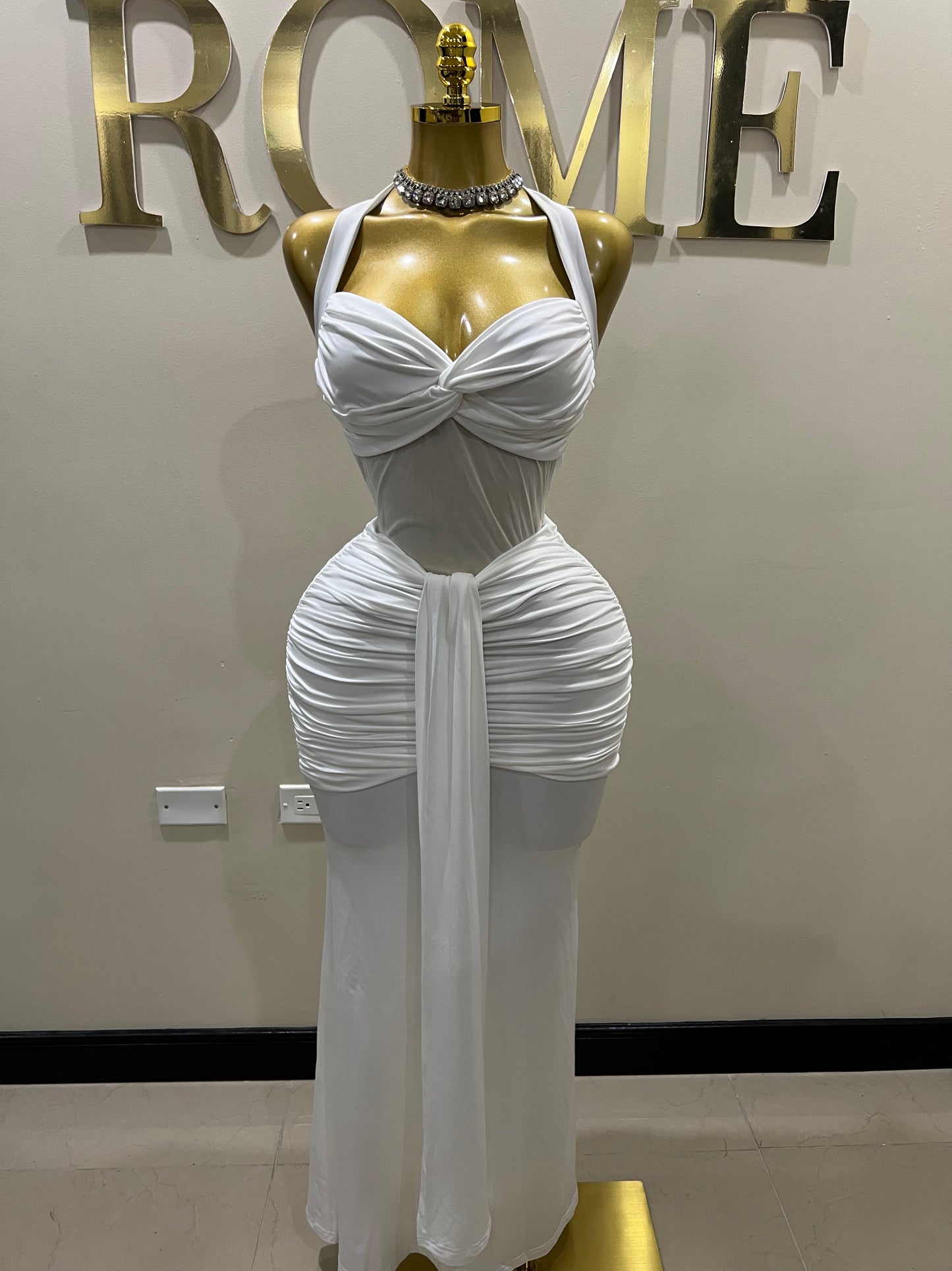 Sweetheart Nara Dress (White)