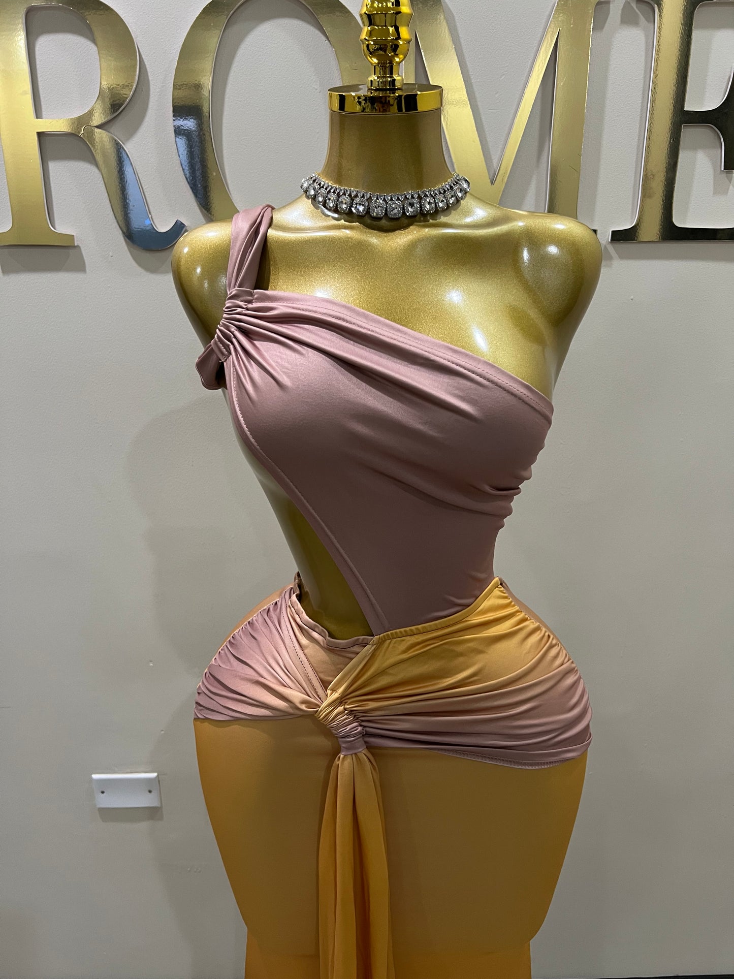 Emma Giselle Multi Dress (Brown)