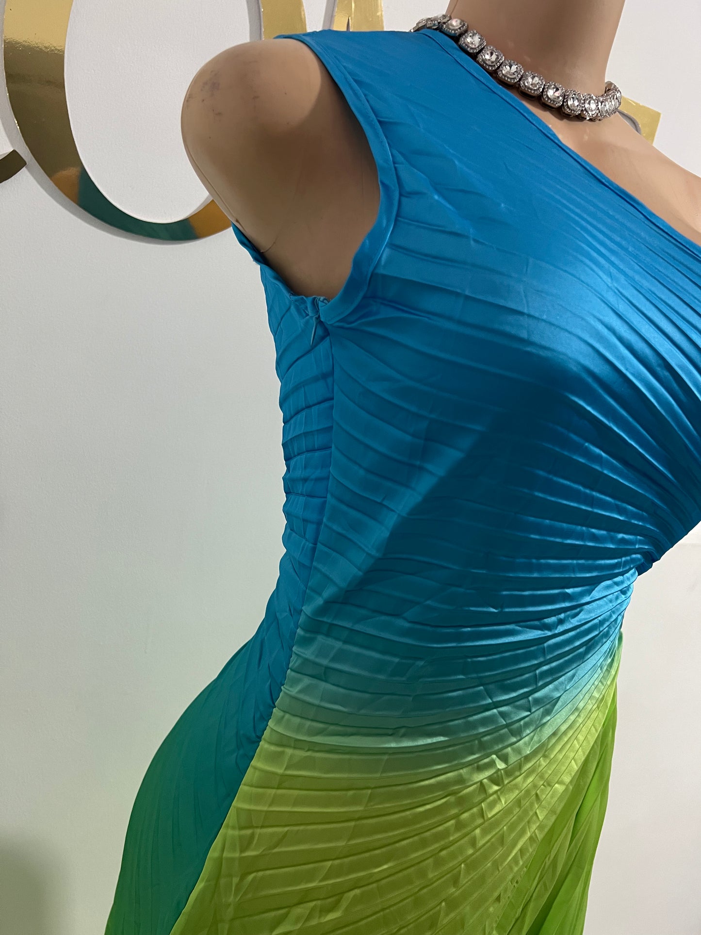 Carli Dress (Blue - green)