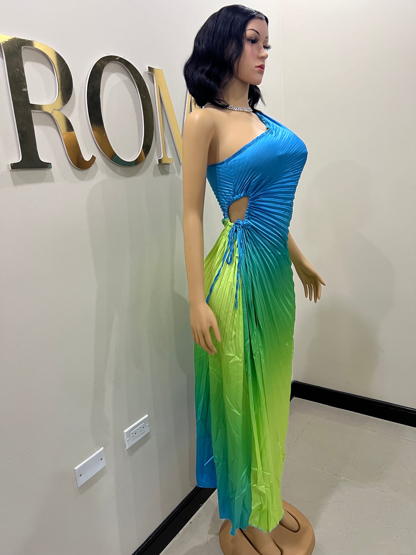 Carli Dress (Blue - green)