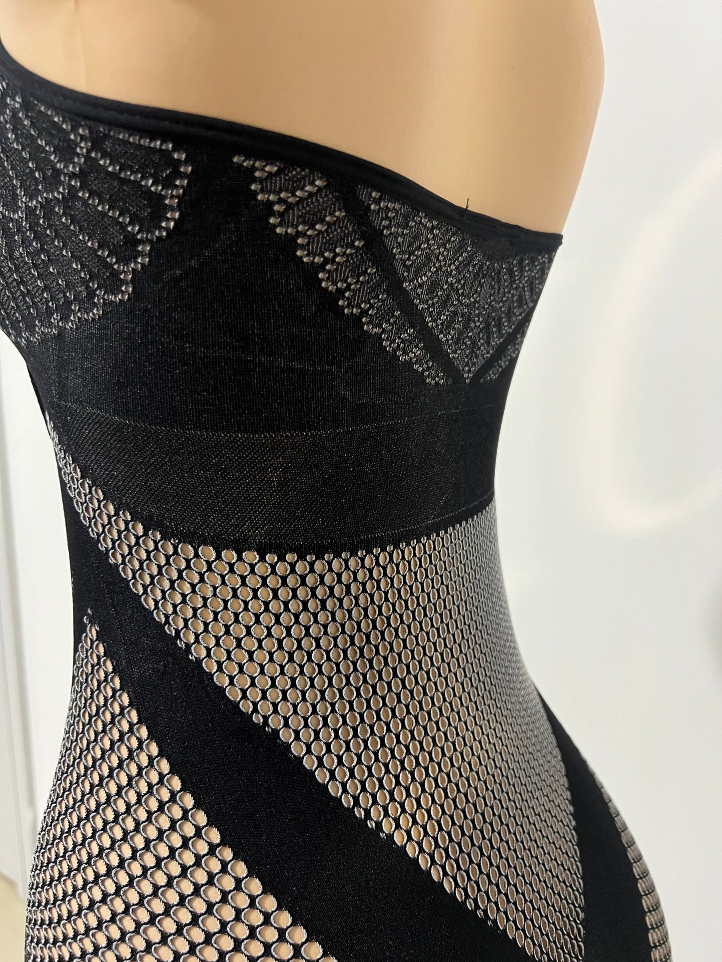 Swan Tights Tube Jumpsuit (Black)