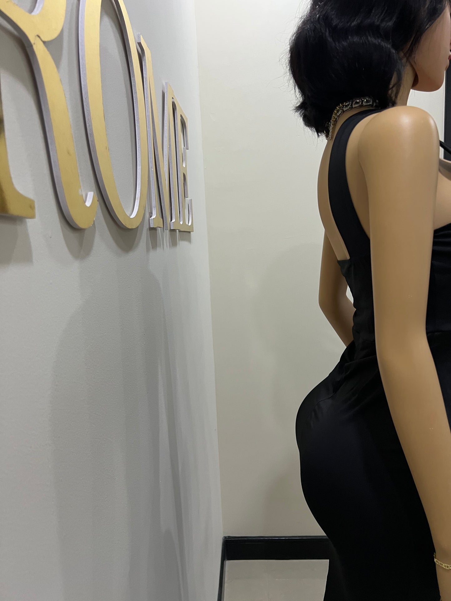 Kerry Ann Train Dress (Black)