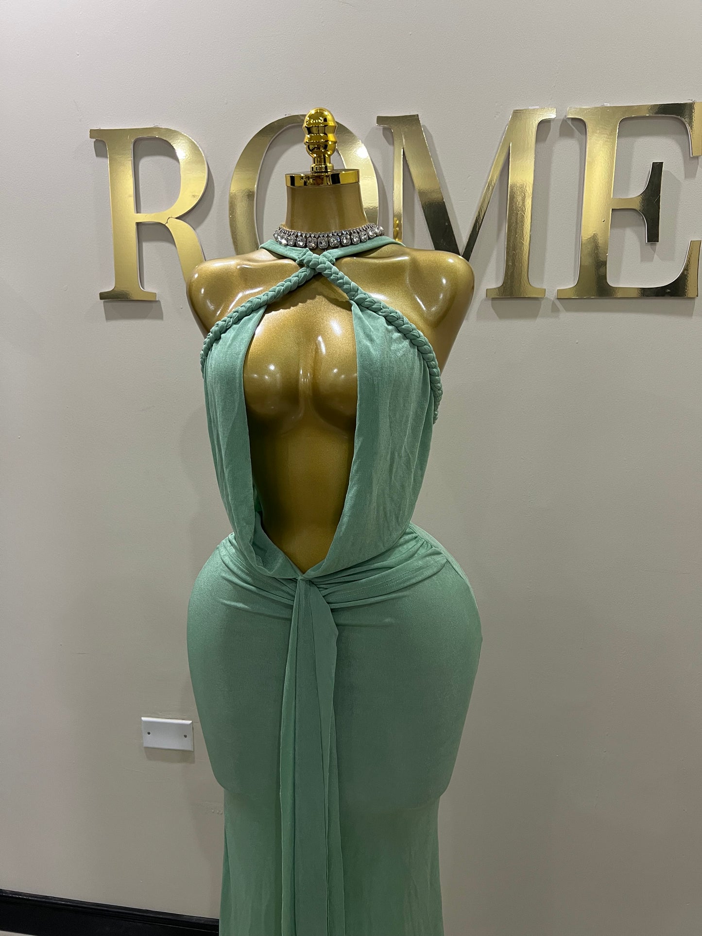 Alaine Braided Dress (Green)