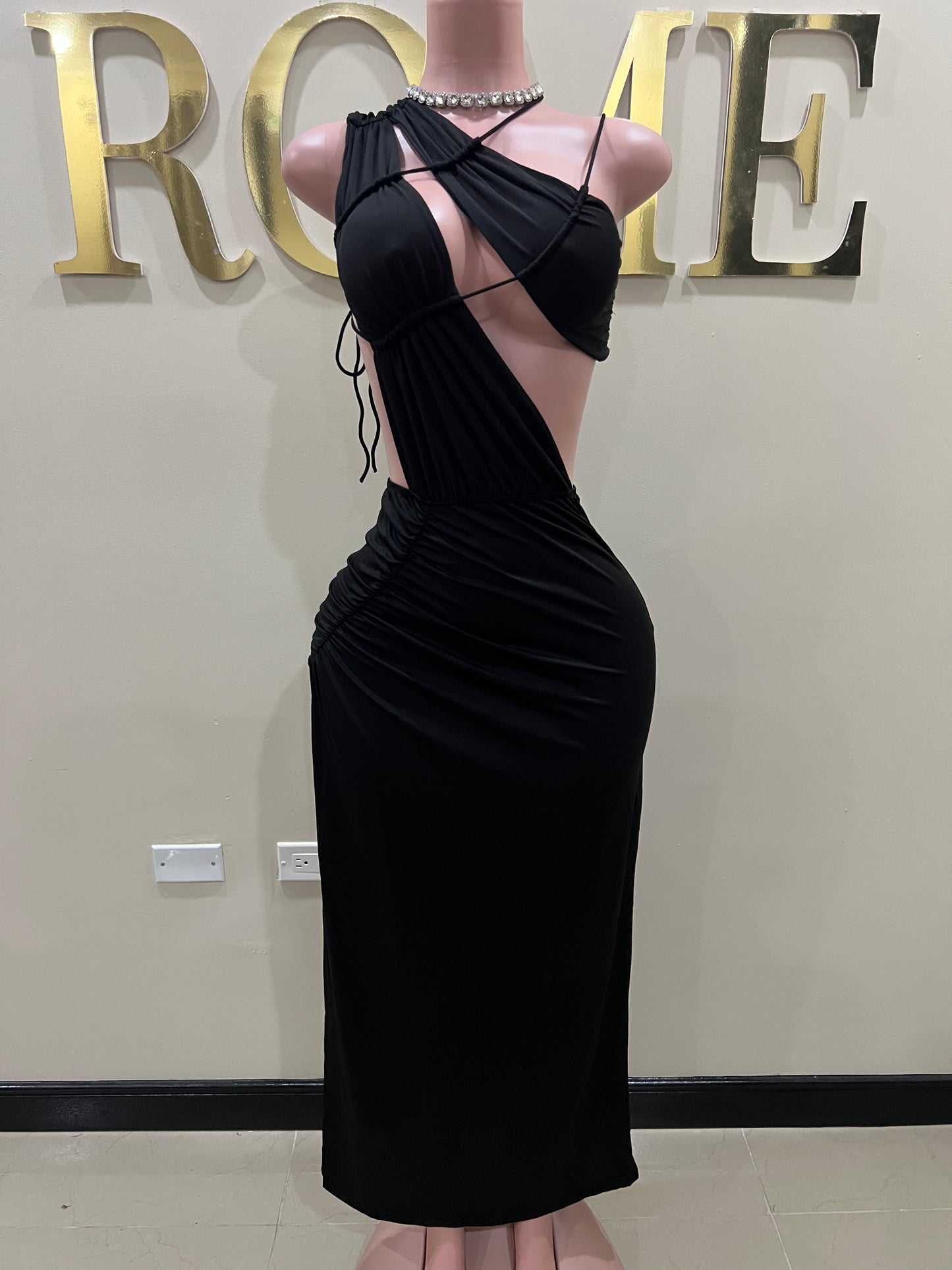 Amelia Giselle Dress (Black)