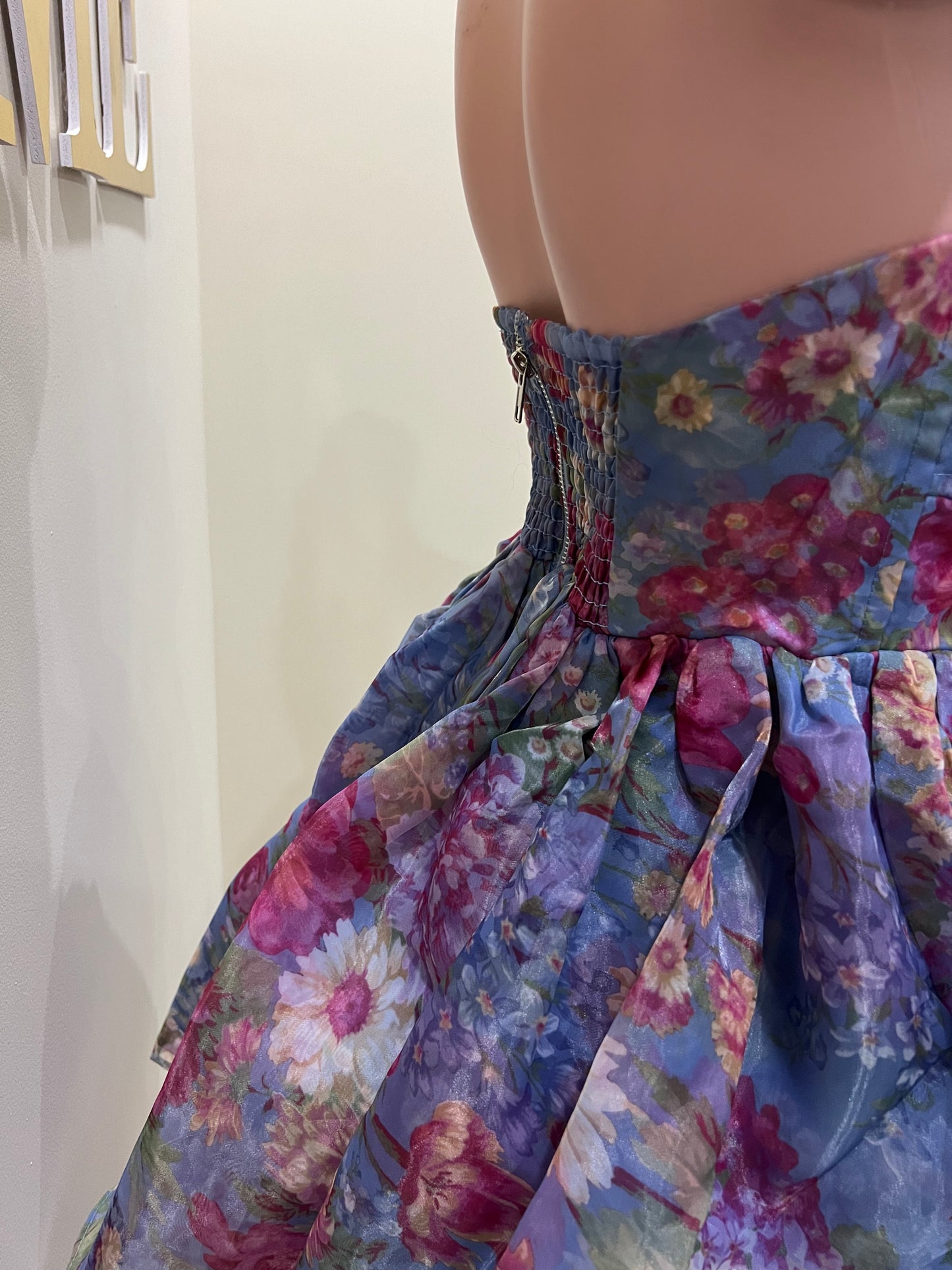 Princess Diana Floral Dress (Blue)