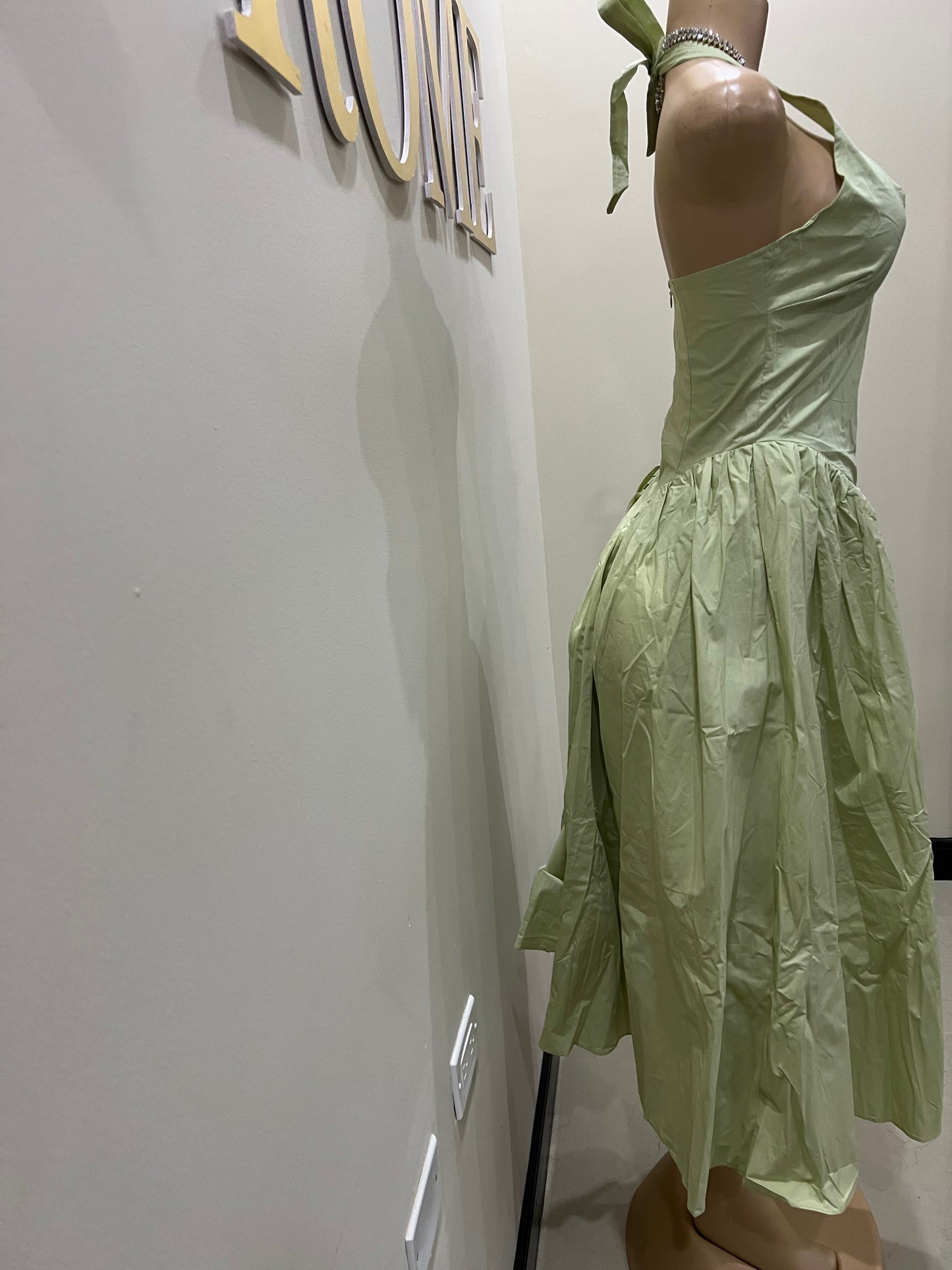 Kim Halter Diana Dress (Green)