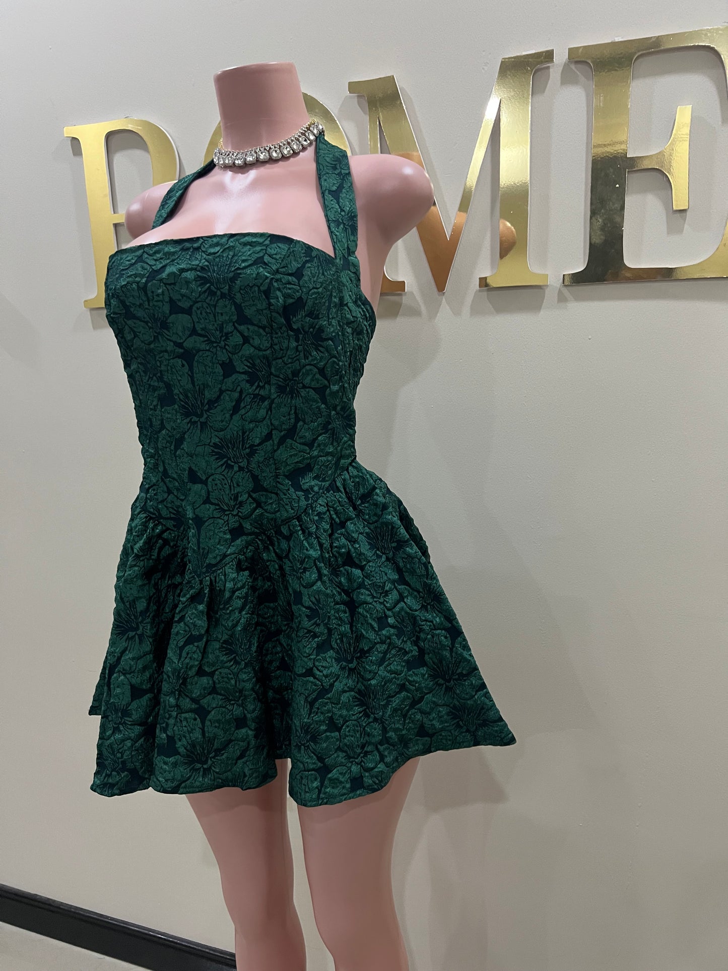Diana Textured Dress (Green)