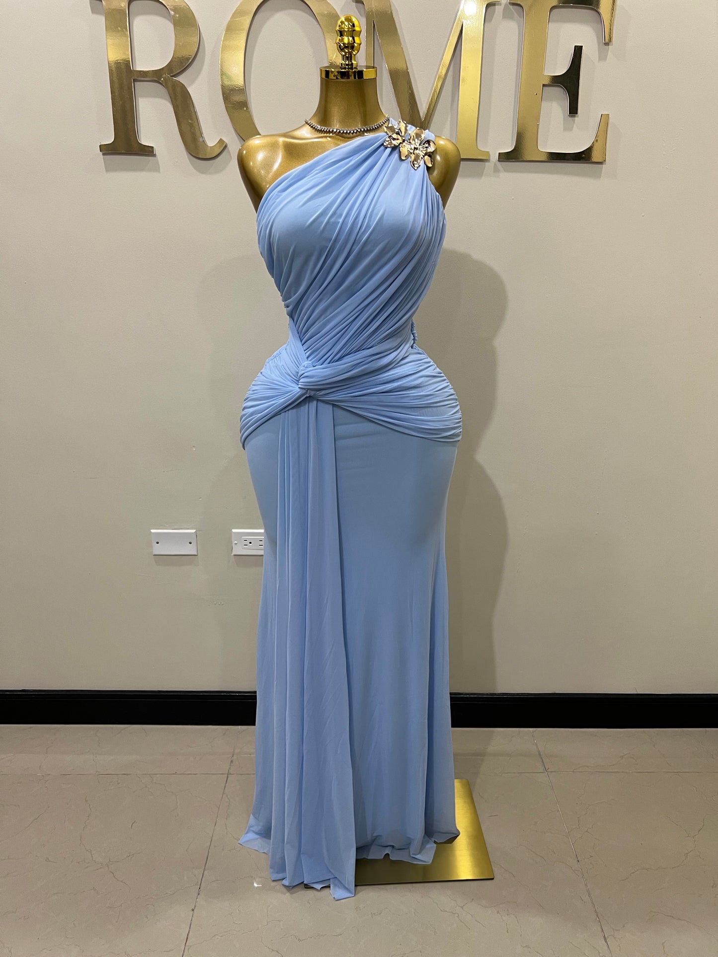 Michelle Petal Grace Dress (Light Blue)