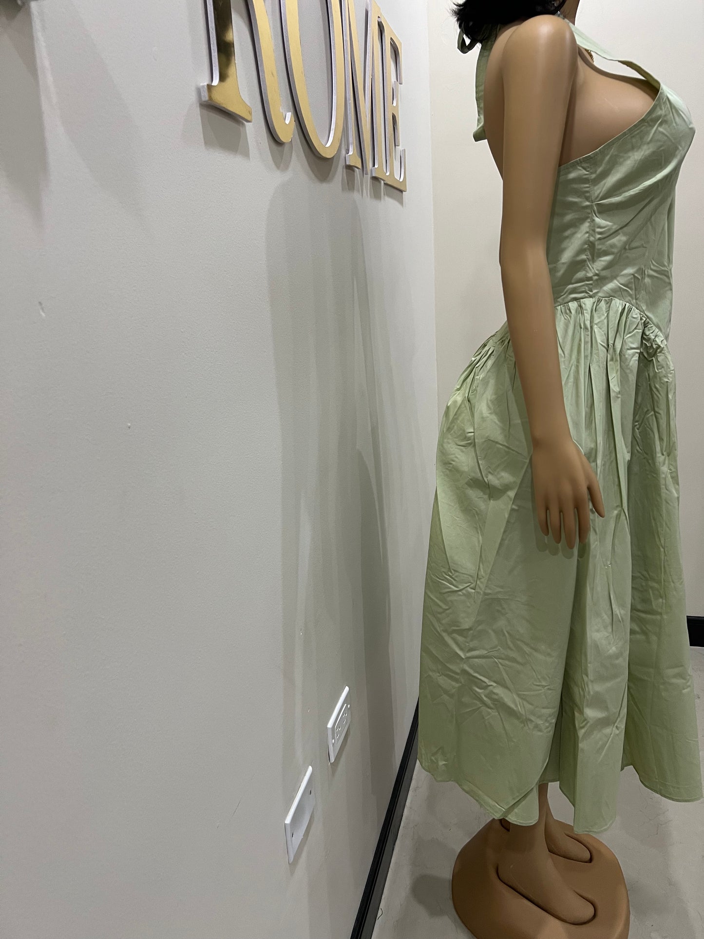 Kim Halter Diana Dress (Green)