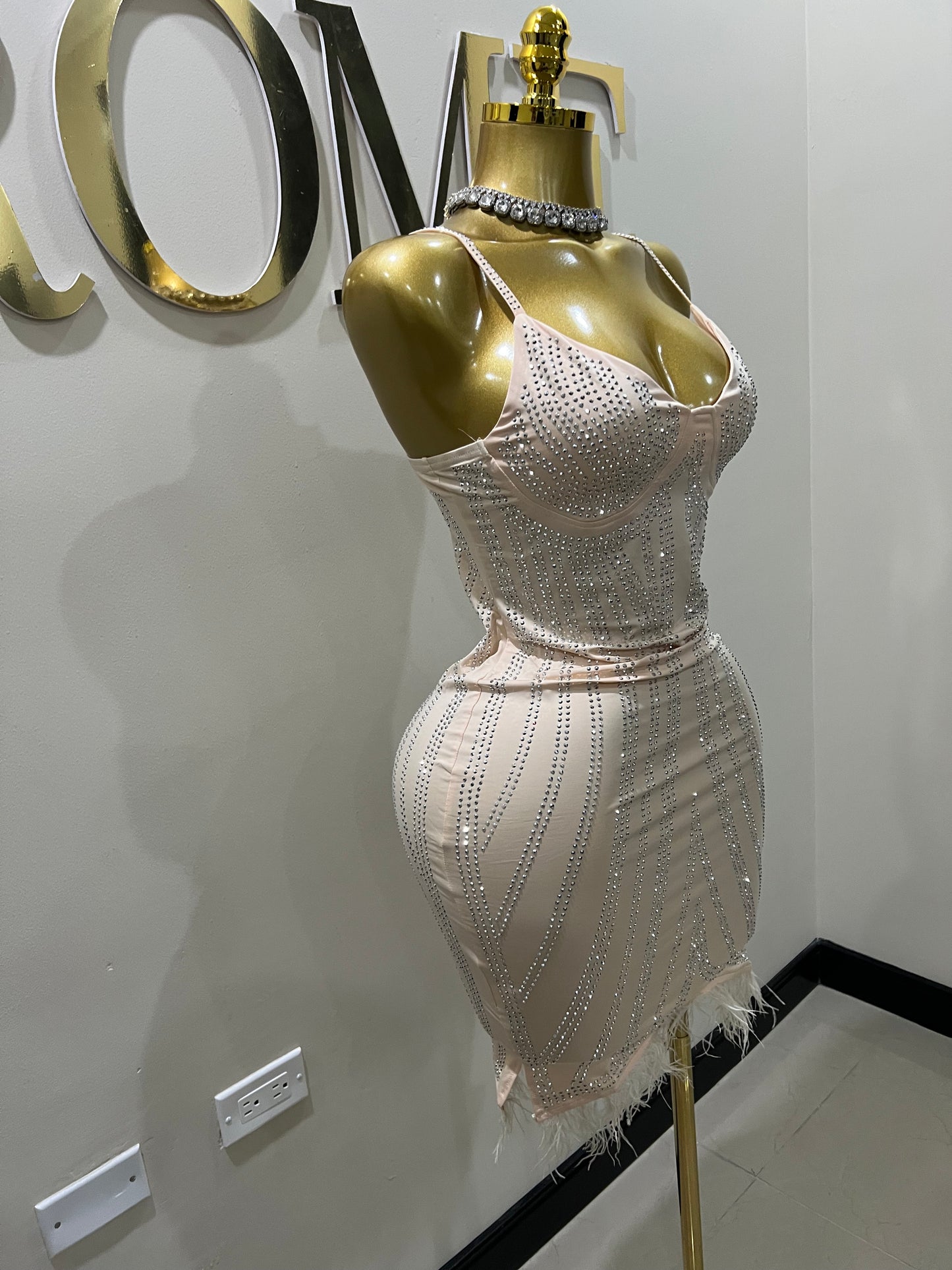 Cherri Vibe Dress (Nude)