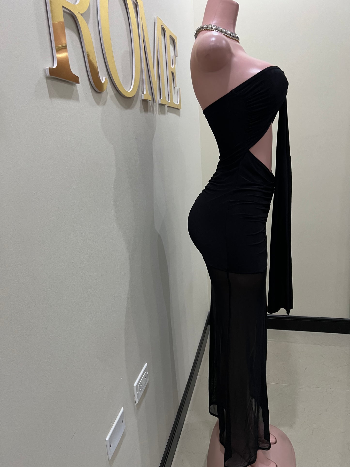 Julia Nara Gemstone Dress (Black)
