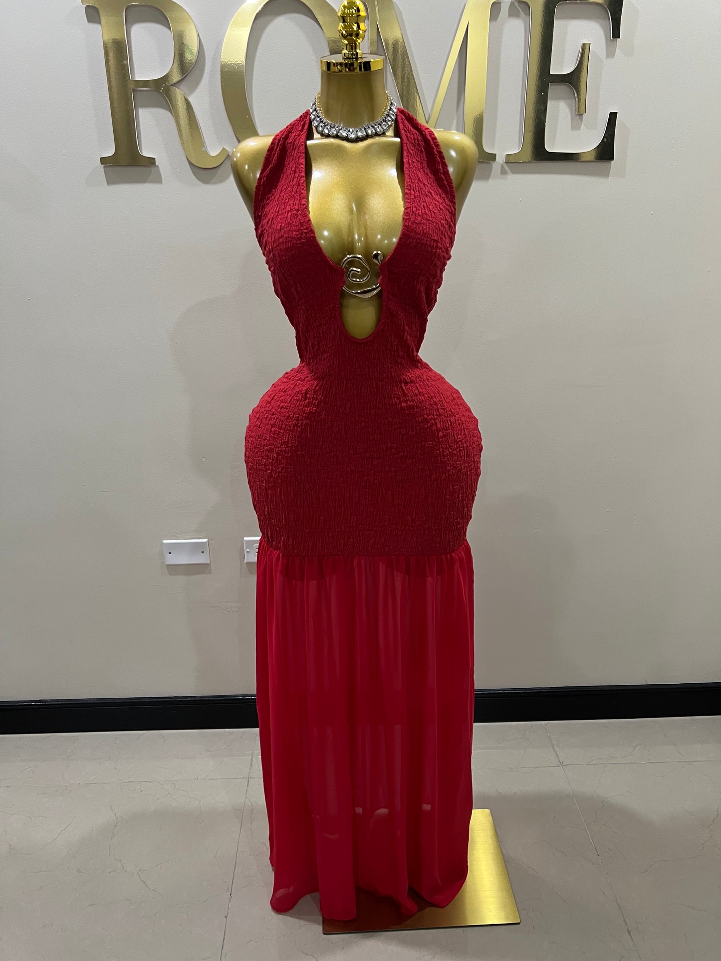 Athena Swirl Dress (Red)