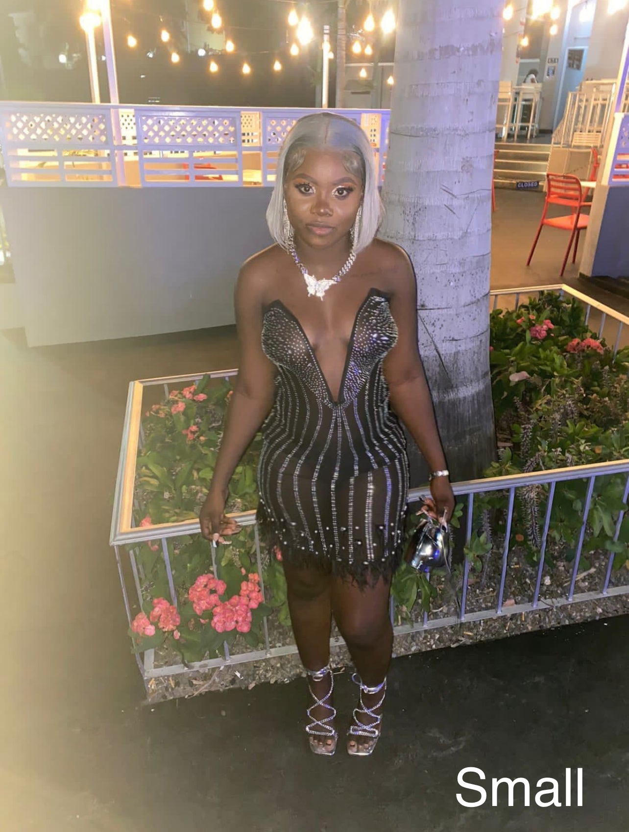 Elle Crystal Dress (Black)