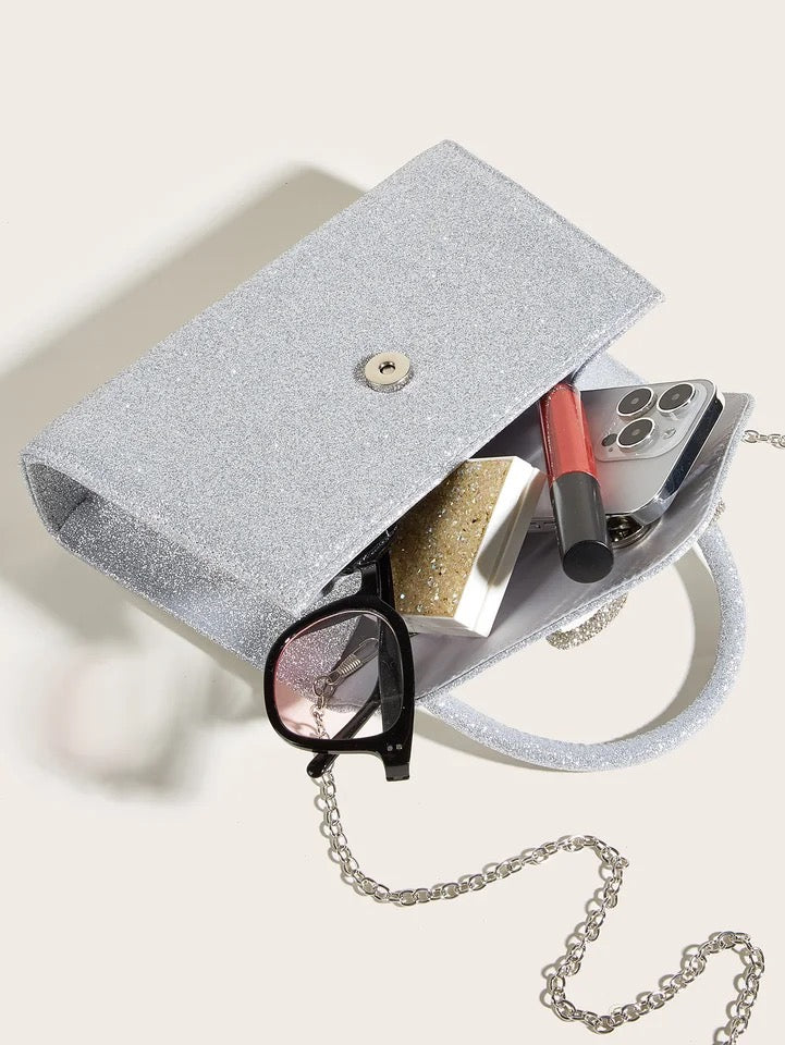 Bow Sprinkles Bag (Silver)