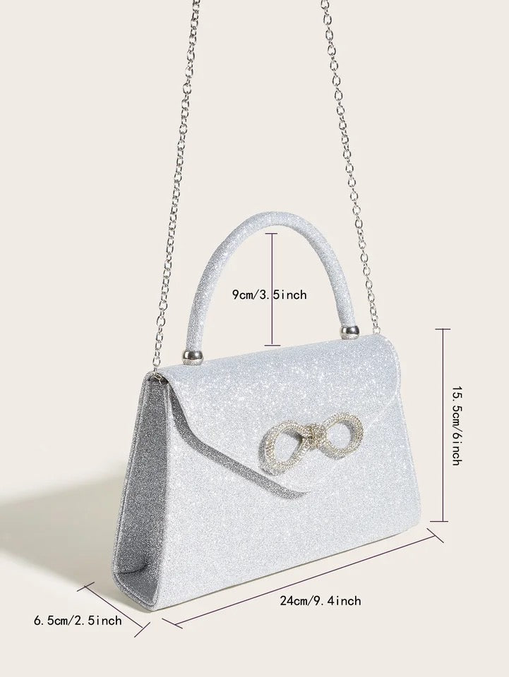 Bow Sprinkles Bag (Silver)