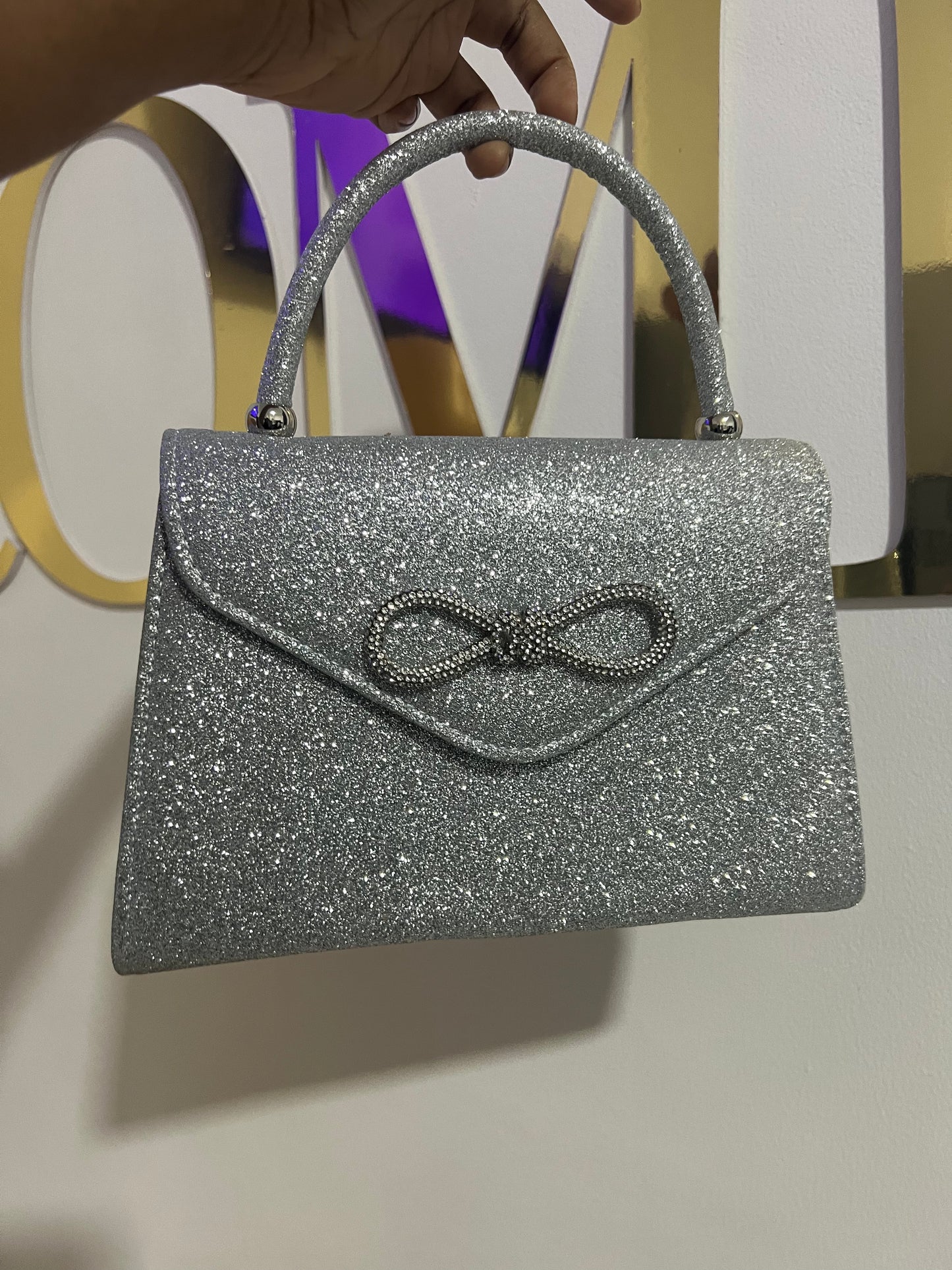 Bow Sprinkles Bag (Silver)