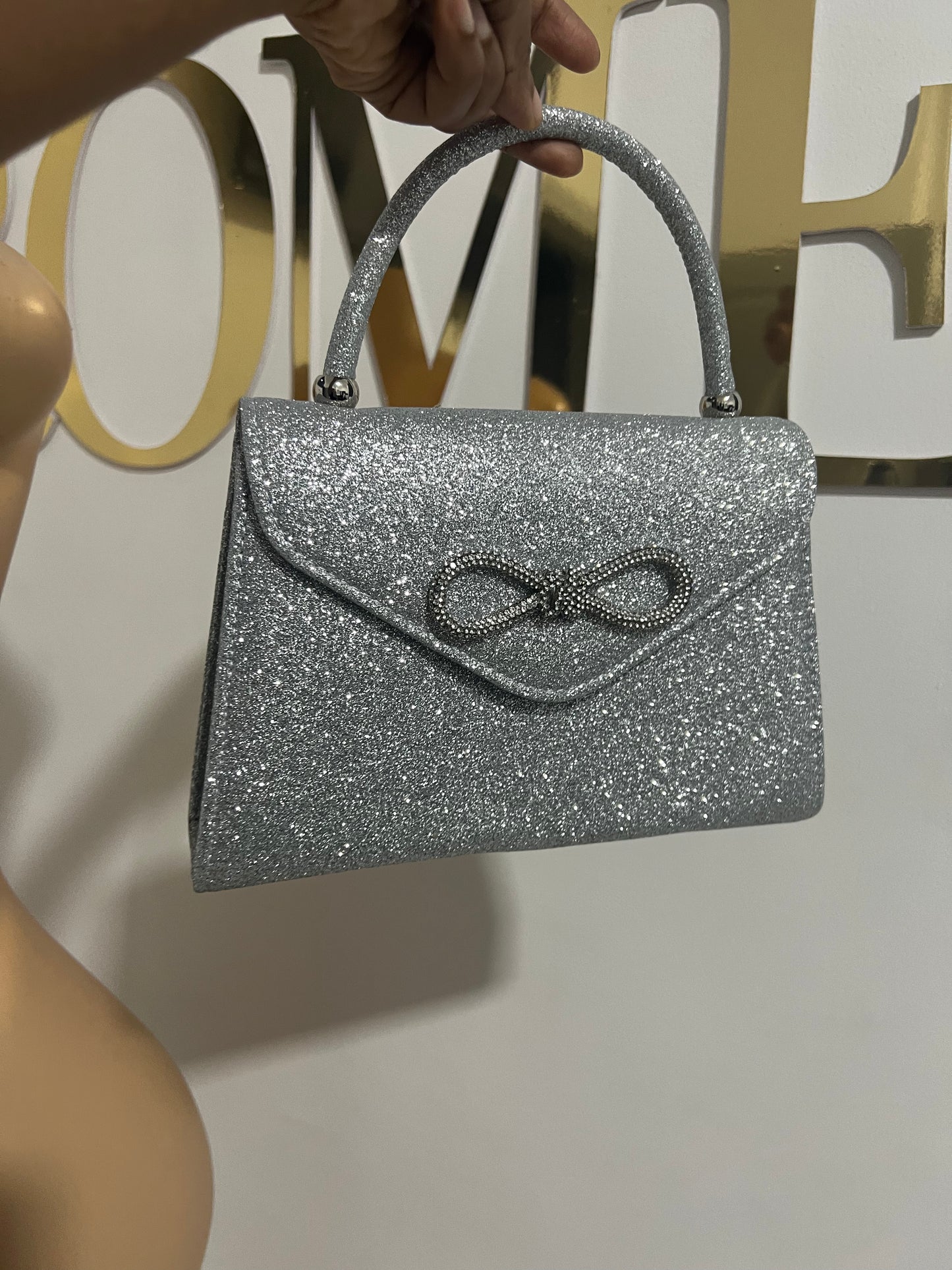Bow Sprinkles Bag (Silver)